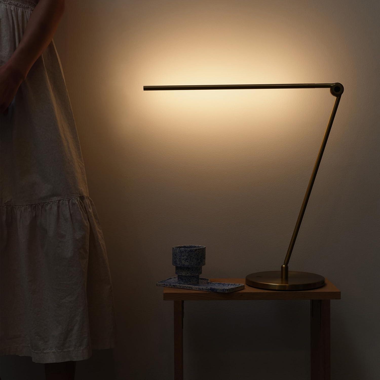 Brass Adjustable Touch Sensor LED Desk Lamp