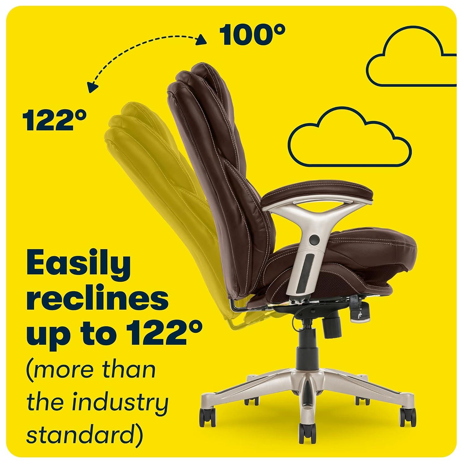 Serta Claremont Ergonomic Executive Office Chair with Back in Motion Technology and Lumbar Support