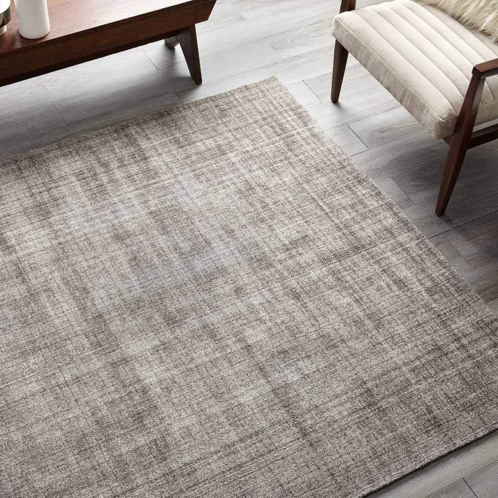 Fawn Hand-Knotted Wool and Viscose 9' x 12' Area Rug