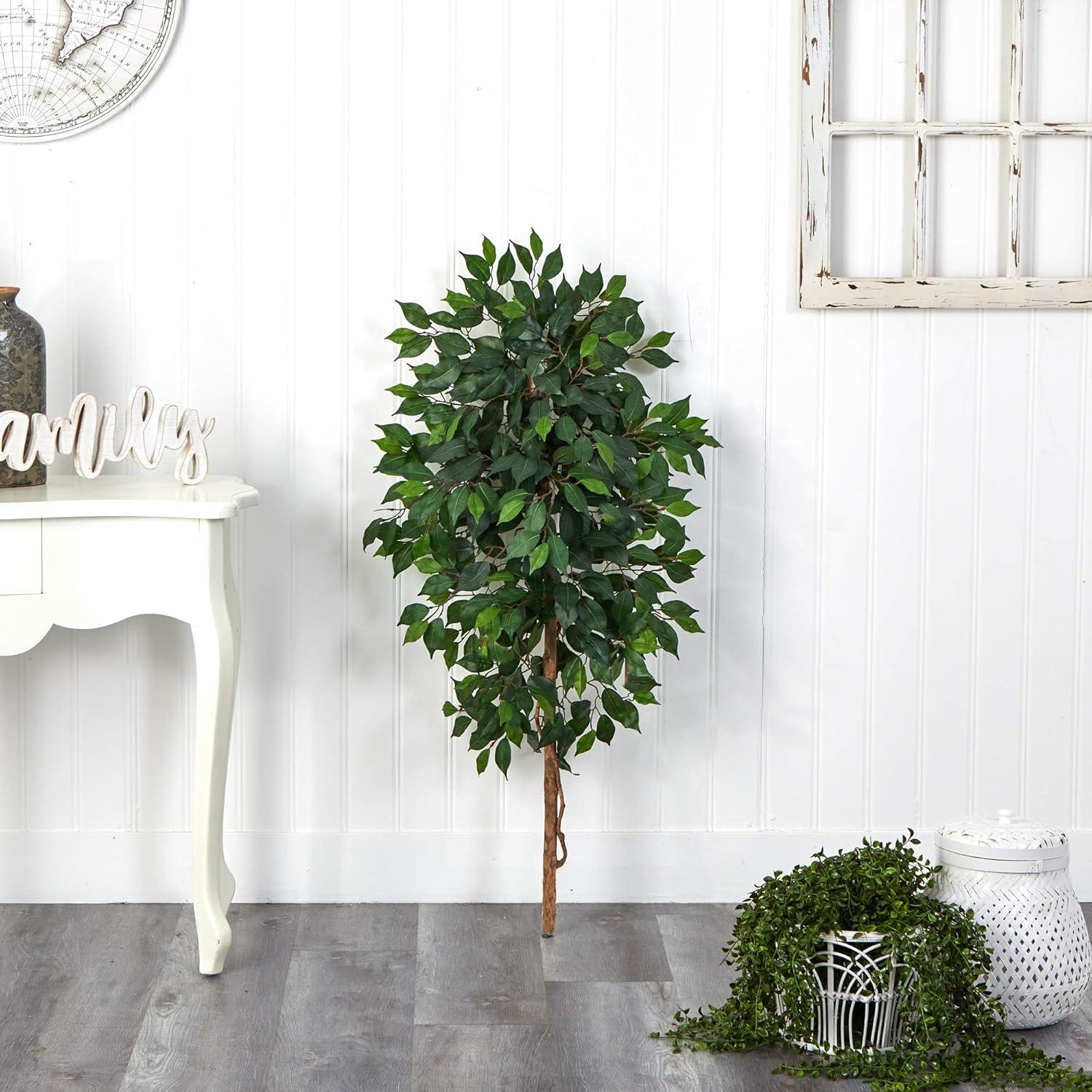 Nearly Natural 4-ft Single Ficus Artificial Tree (No Pot)