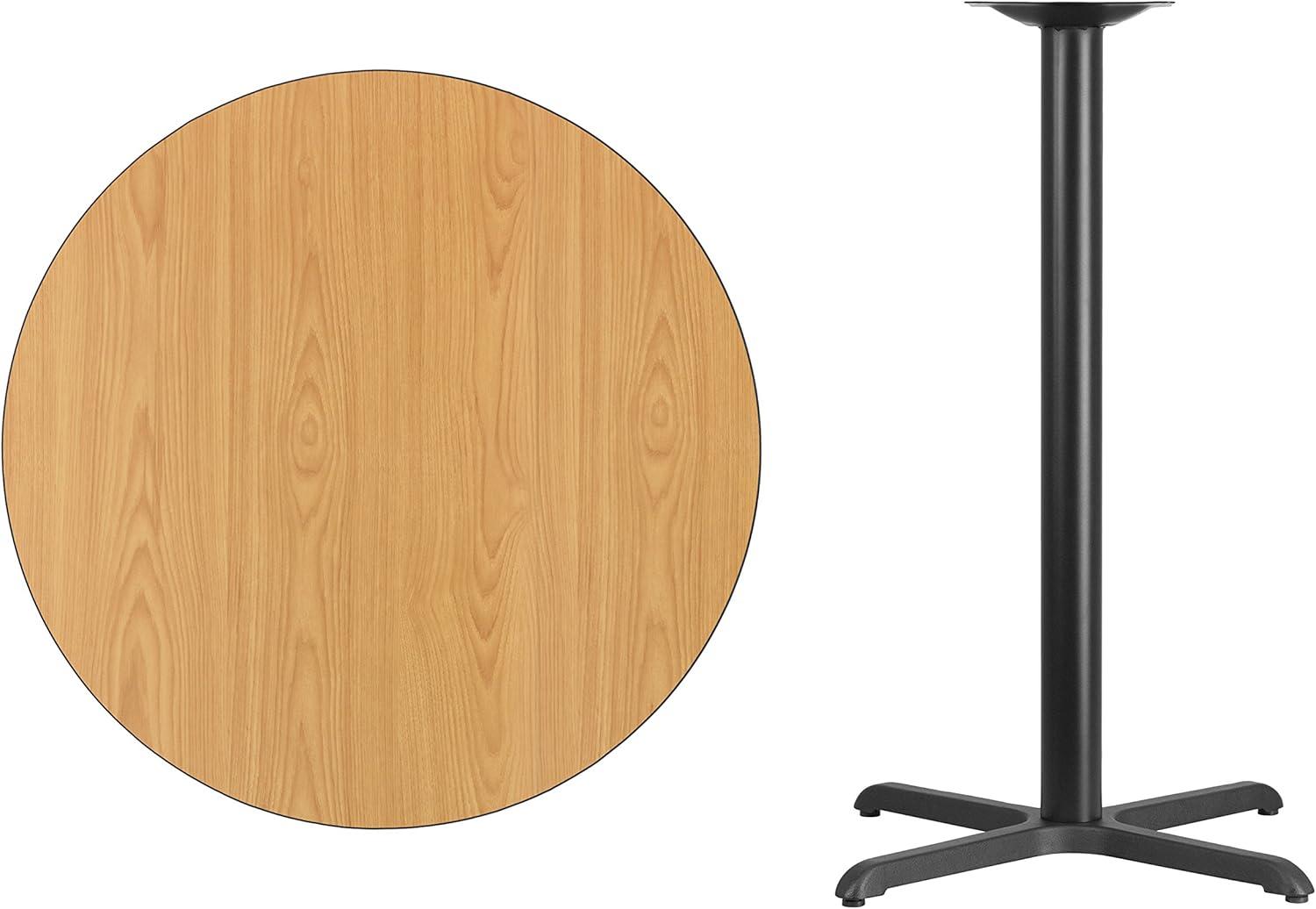 Flash Furniture Carrus Round Laminate Table Top with Height Table Base