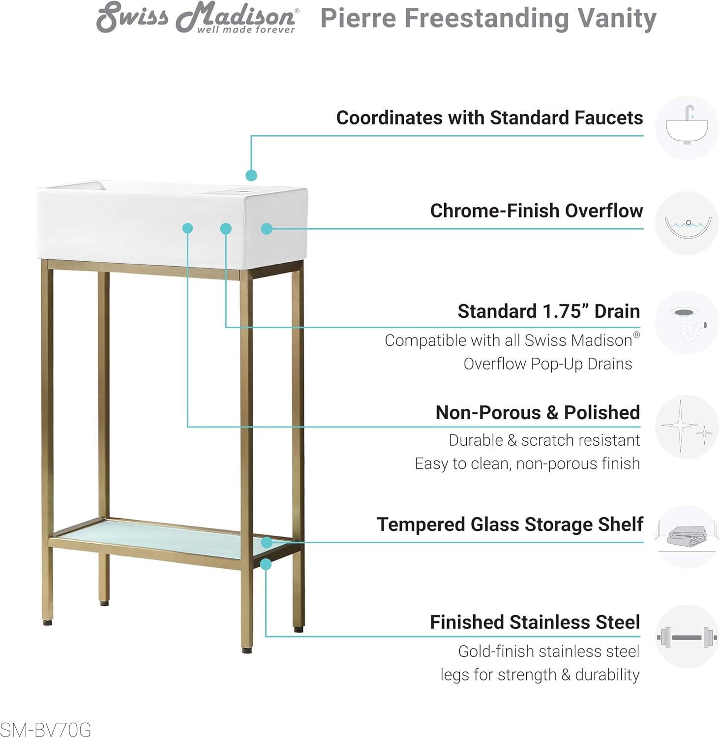 Pierre 19.5" Single Bathroom Vanity Set