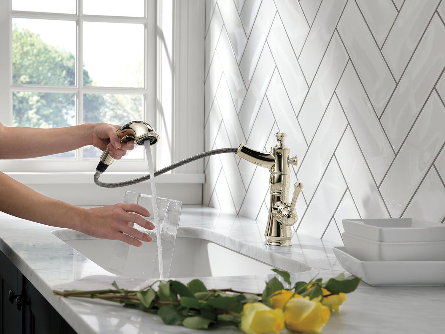 Cassidy Pull Out Sprayer Kitchen Sink Faucet, Single Handle Kitchen Faucet