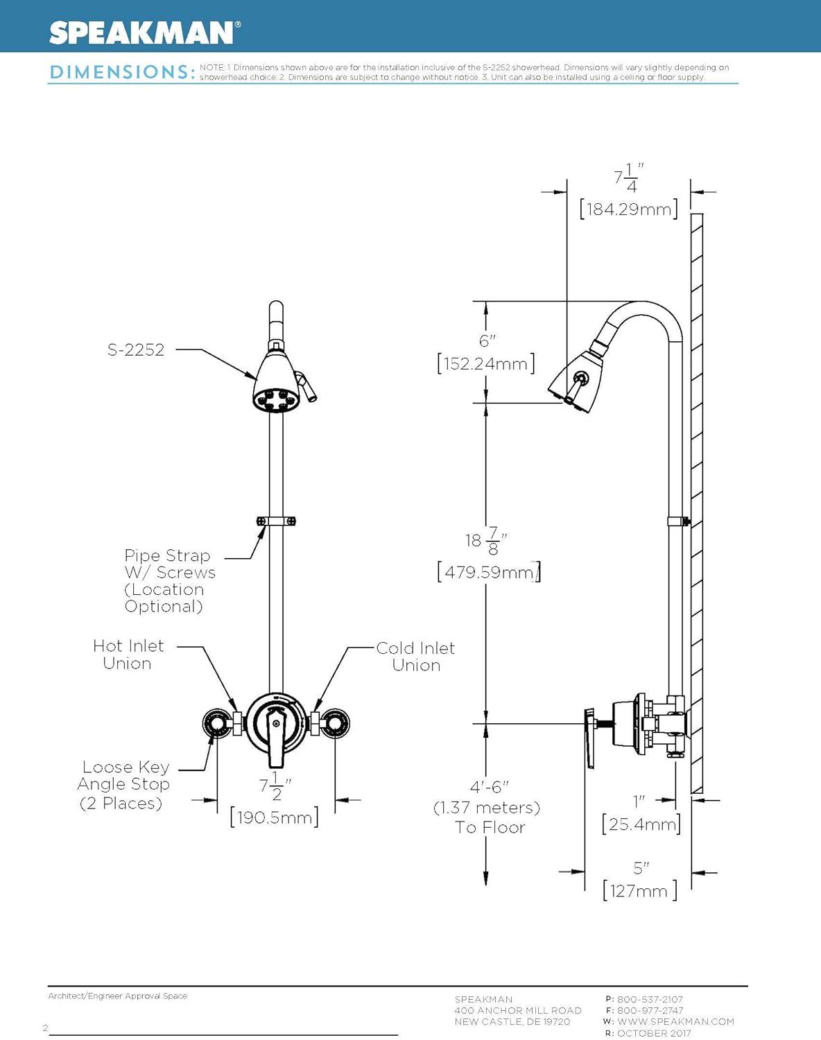 Sentinel Mark II Polished Chrome Exposed Shower System with Brass Handle