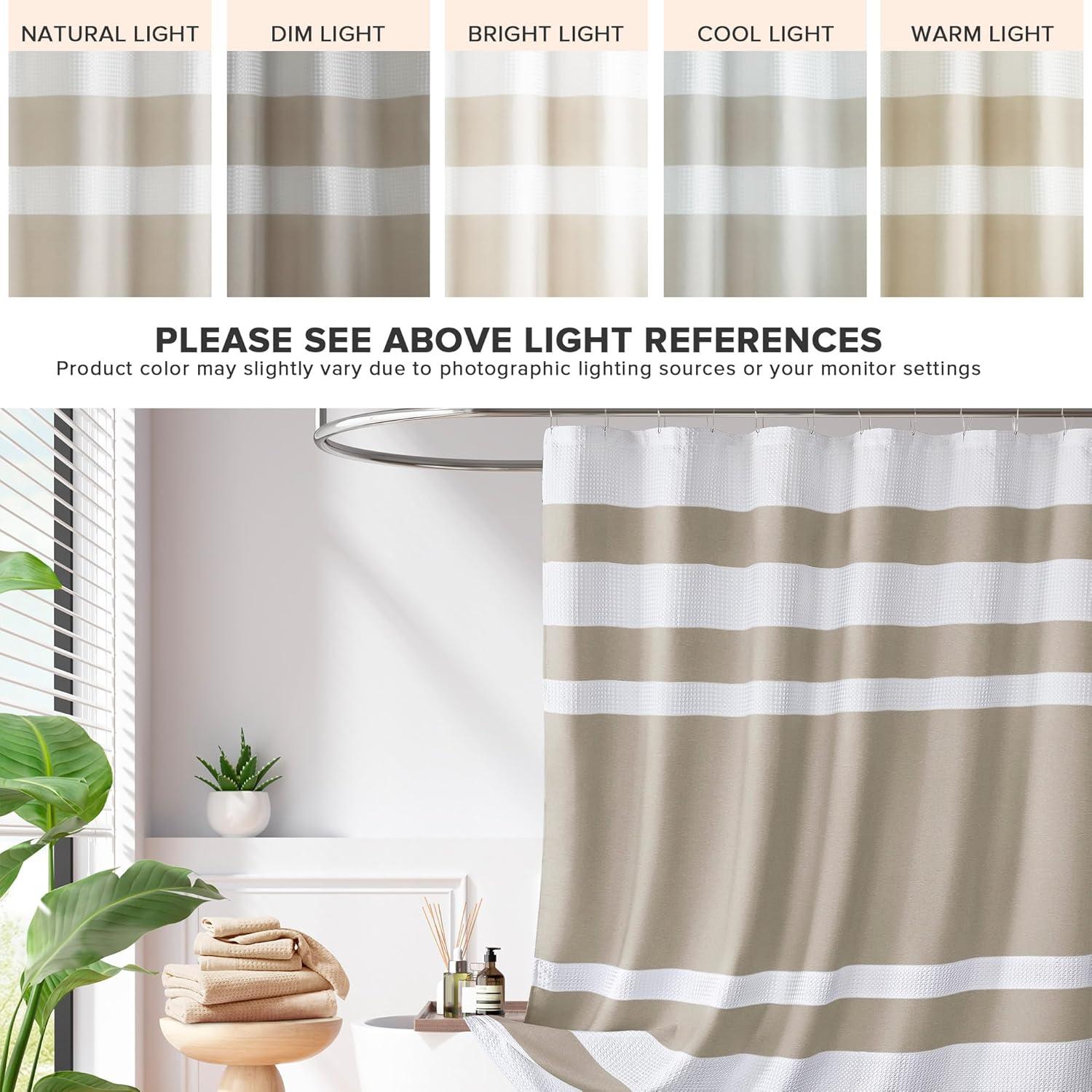 Spa Waffle Shower Curtain with 3M Treatment