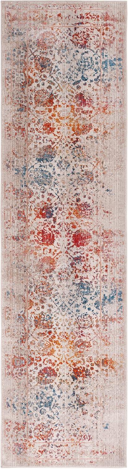 Vintage Persian VTP409 Power Loomed Runner Rug - Light Grey/Multi - 2'2"x8' - Safavieh.