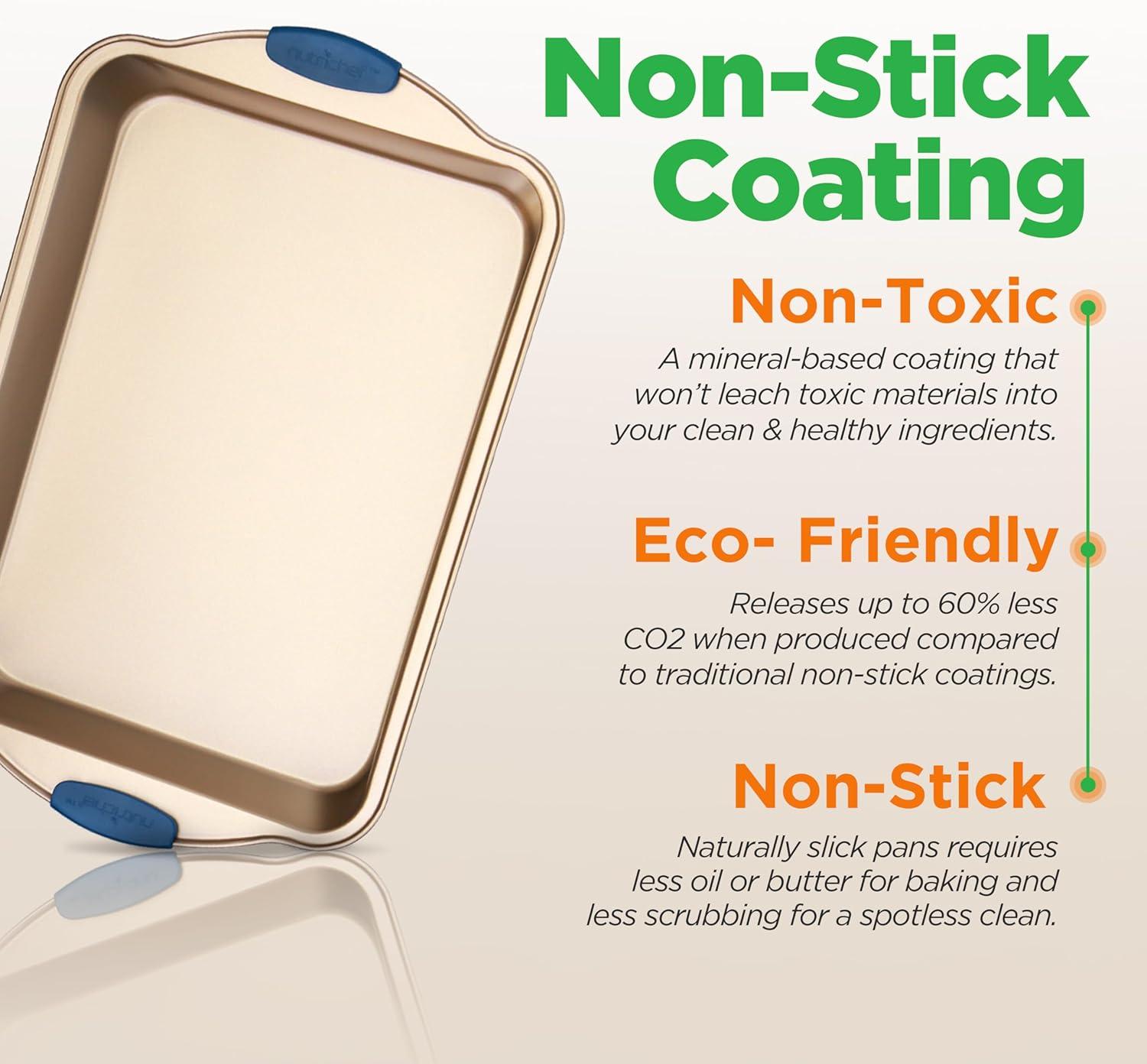 NutriChef Nutrichef 8 Piece Non-Stick Steel Bakeware Set
