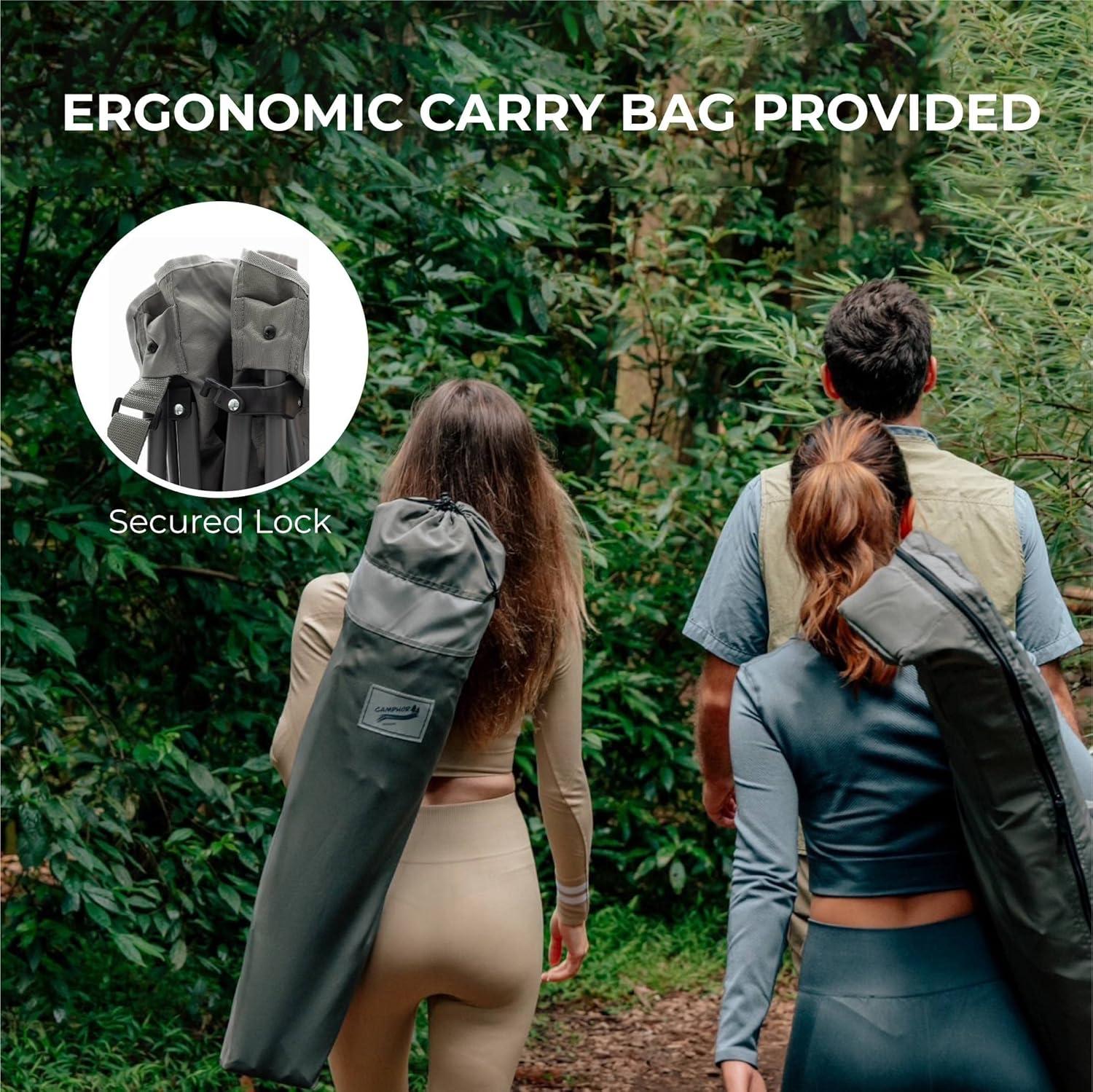 Camphor Designs Silla de Camping Plegable Portátil Resistente para Adultos