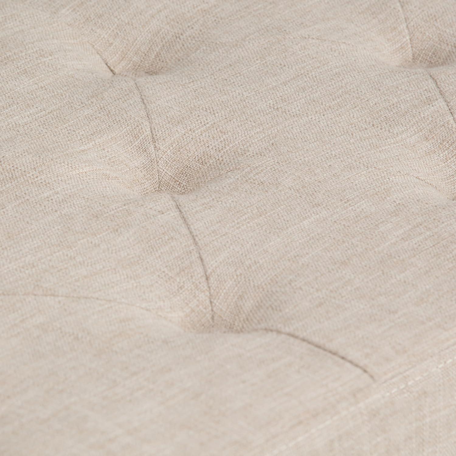 Simpli Home Hamilton 48"W Upholstered Storage Ottoman Bench with Lift-Top Lid, Tufted Design, and Nailhead Trim