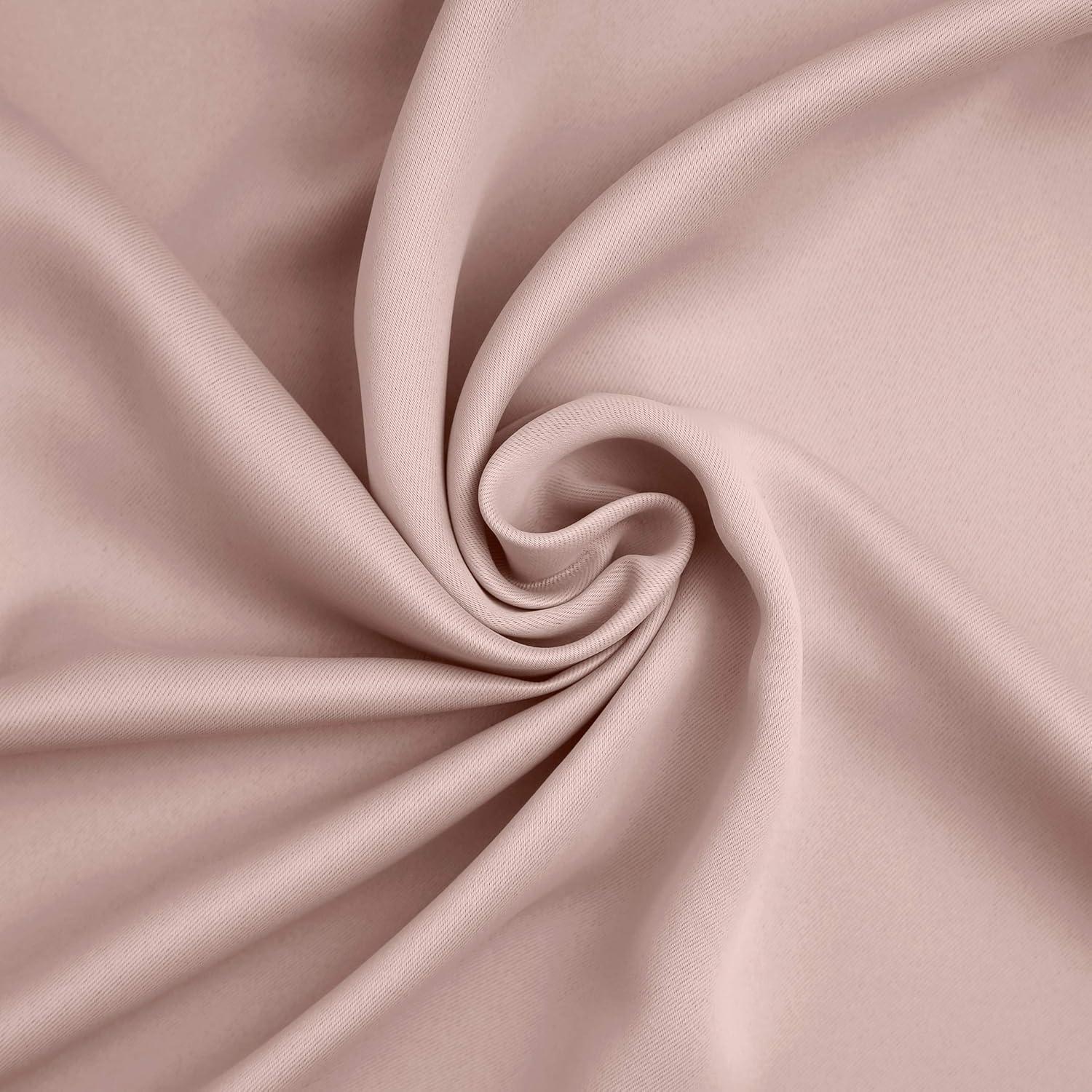 40"x95" Sun Zero Blackout Riley Kids' Bedroom Grommet Curtain Panel Blush: Noise Reduction, Energy Efficient