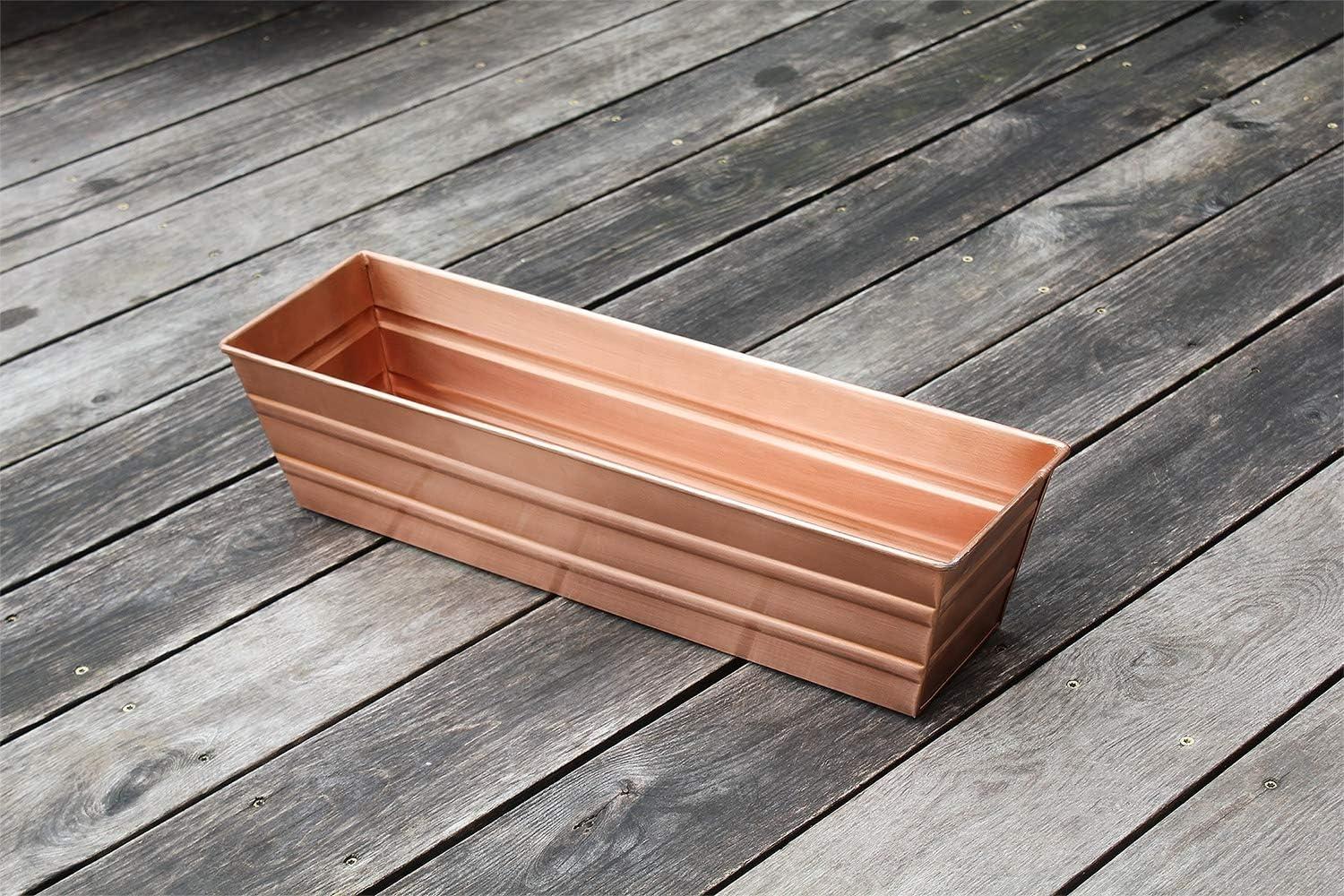 Small Galvanized Metal Rectangular Planter Box - ACHLA Designs