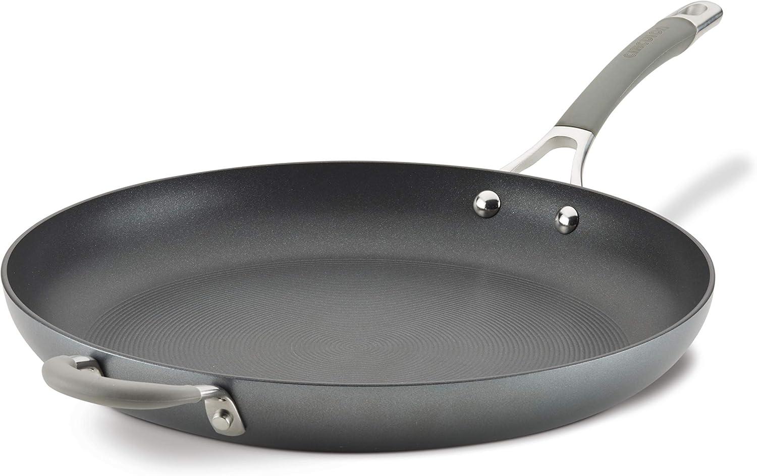 Circulon Elementum 14" Nonstick Frying Pan/Skillet with Helper Handle, Oyster Gray