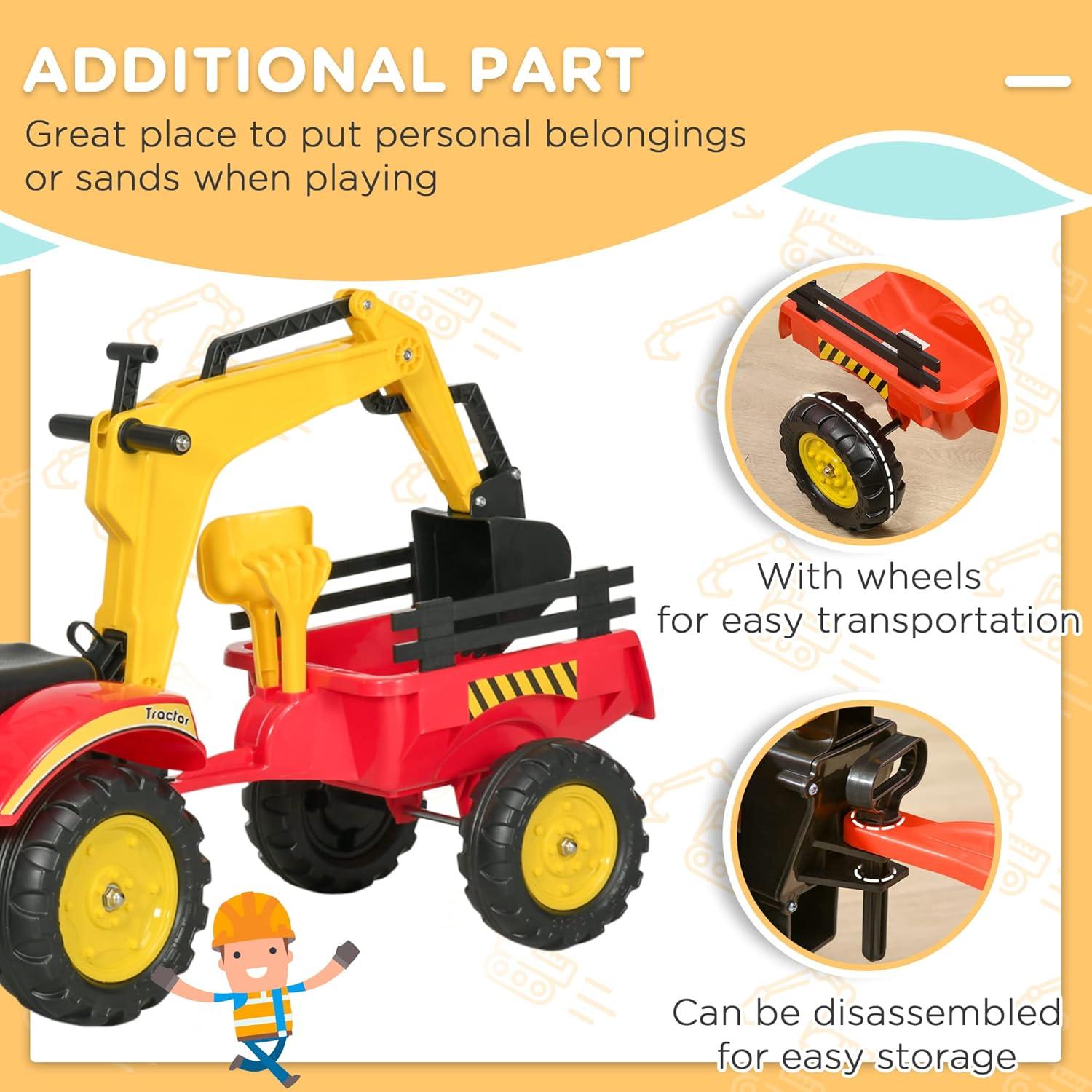 Aosom Aosom 1 Seater Tractors / Construction Pedal Ride On