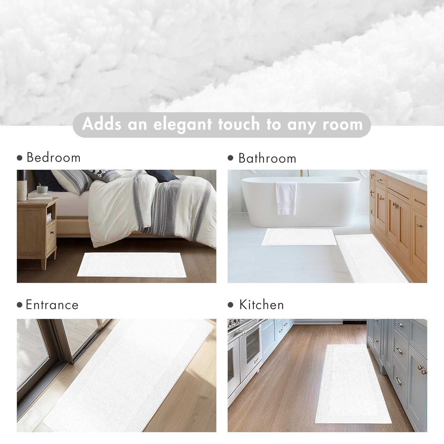 Madison Park Signature Splendor 100% Cotton Tufted 3000 GSM Reversible Bath Rug