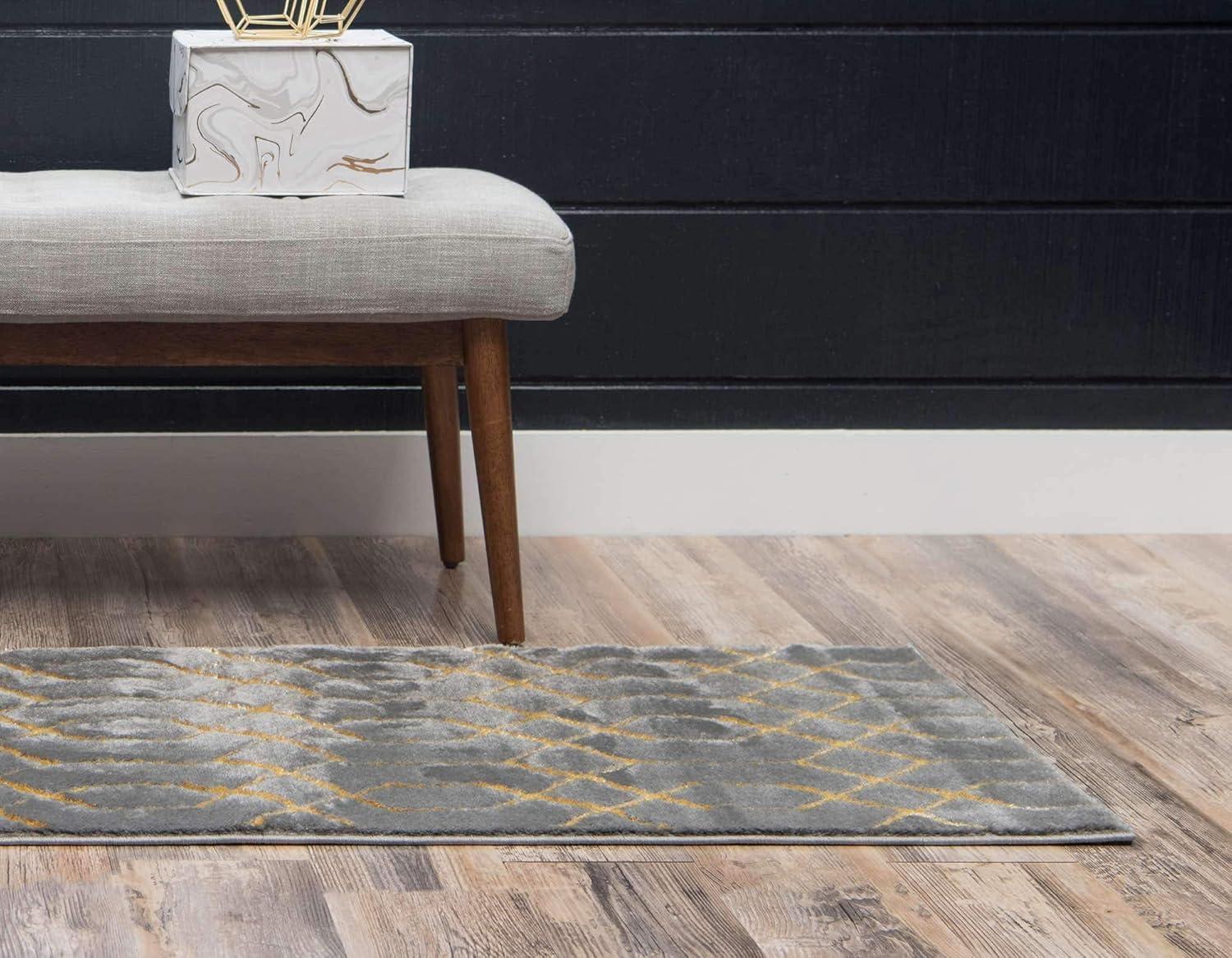 Glam Gray/Gold Area Rug