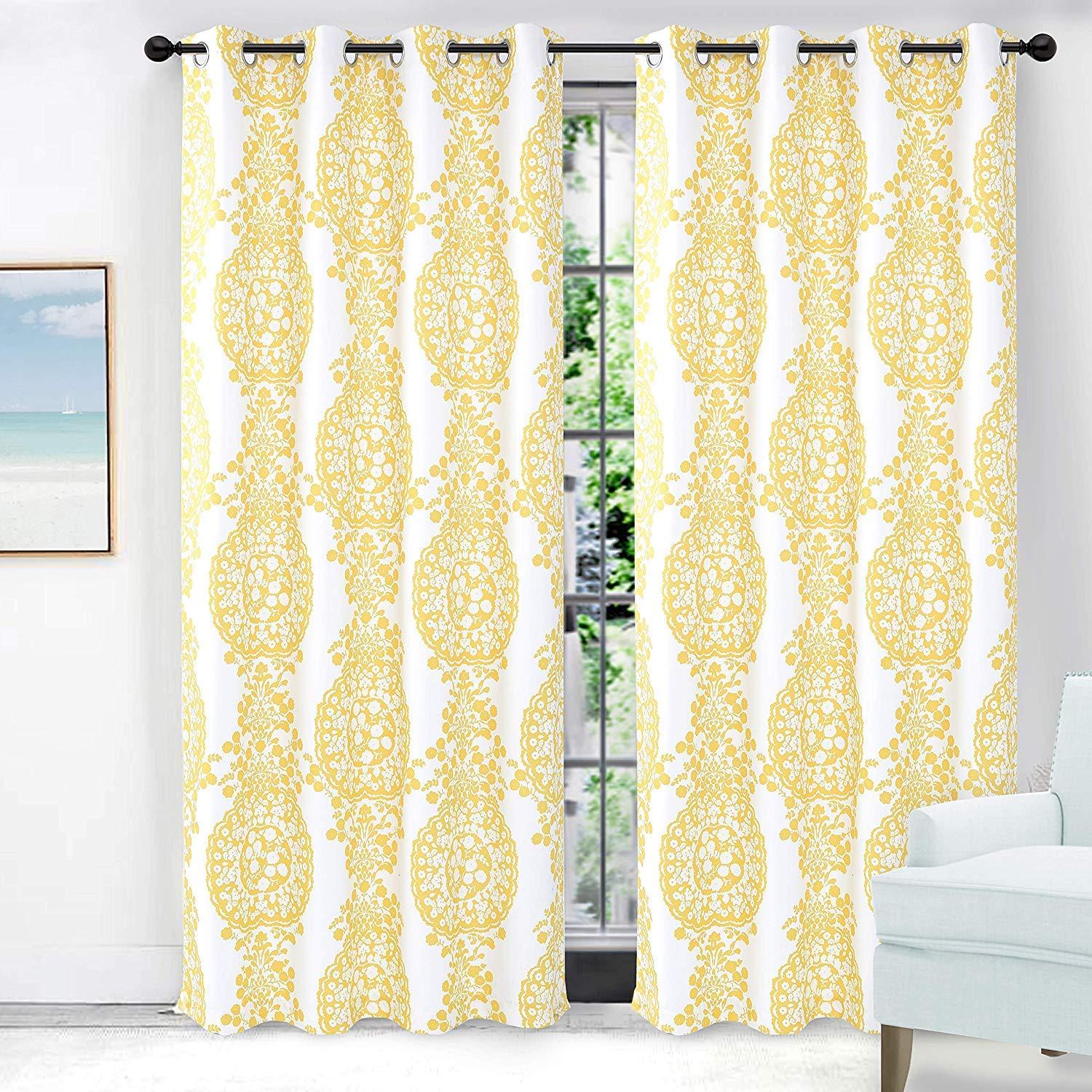 Silver Medallion Thermal Insulated Linen Blend Window Panels