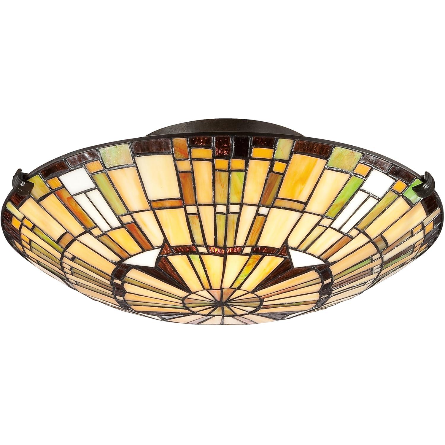 Quoizel Lighting Reed 2 - Light Semi-Flush Mount in  Vintage Bronze