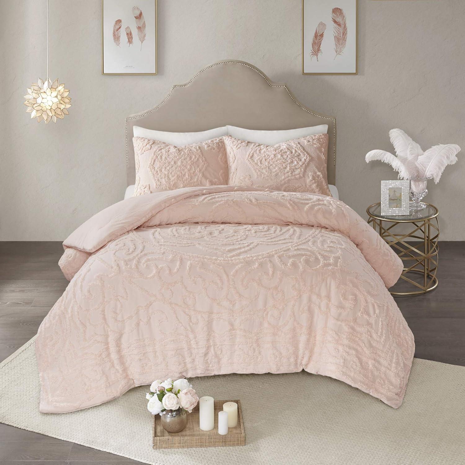 Laetitia Tufted Cotton Chenille Medallion Comforter Set