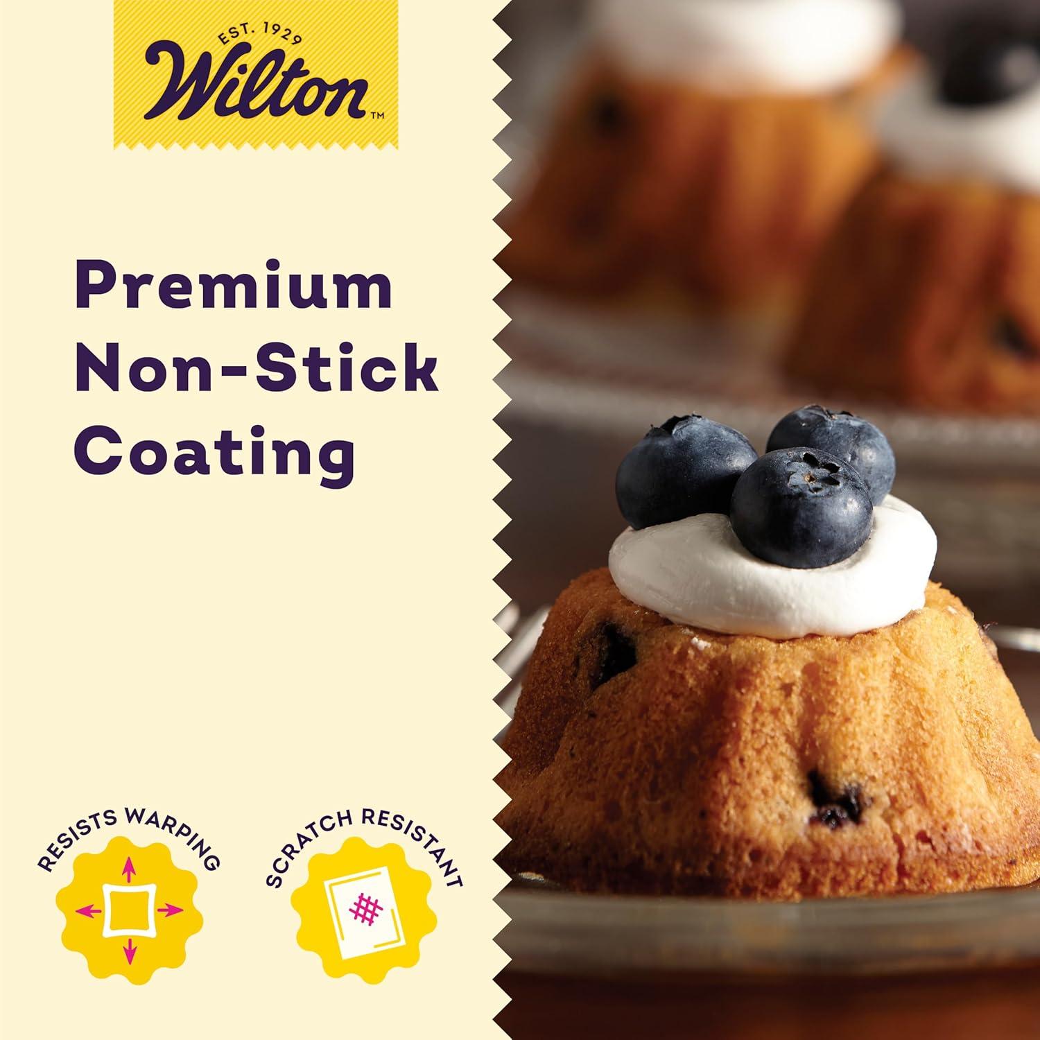 Wilton Non-Stick 12-Cavity Mini Fluted Tube Cake Pan