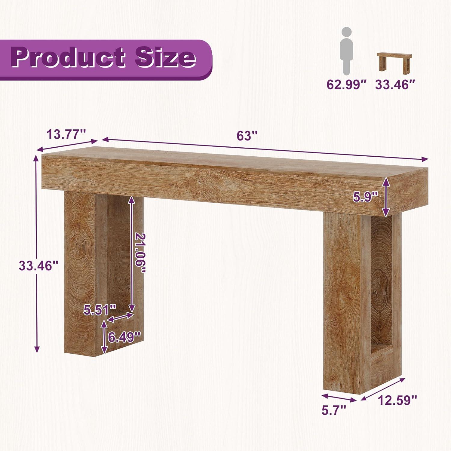 Millwood Pines 63 Inch Long Console Table Farmhouse Sofa Table