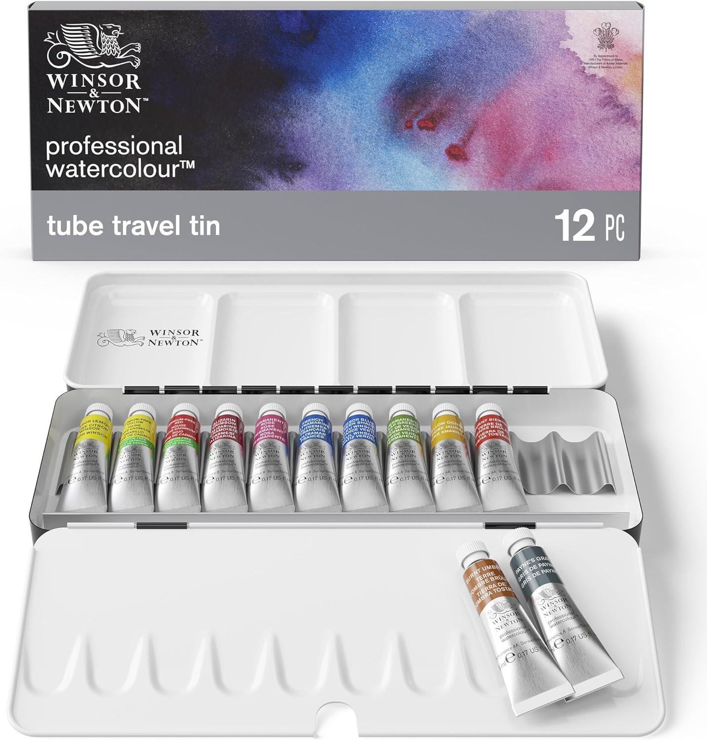 Winsor & Newton 0190552 Artists Watercolor Lightweight Enameled Box Set