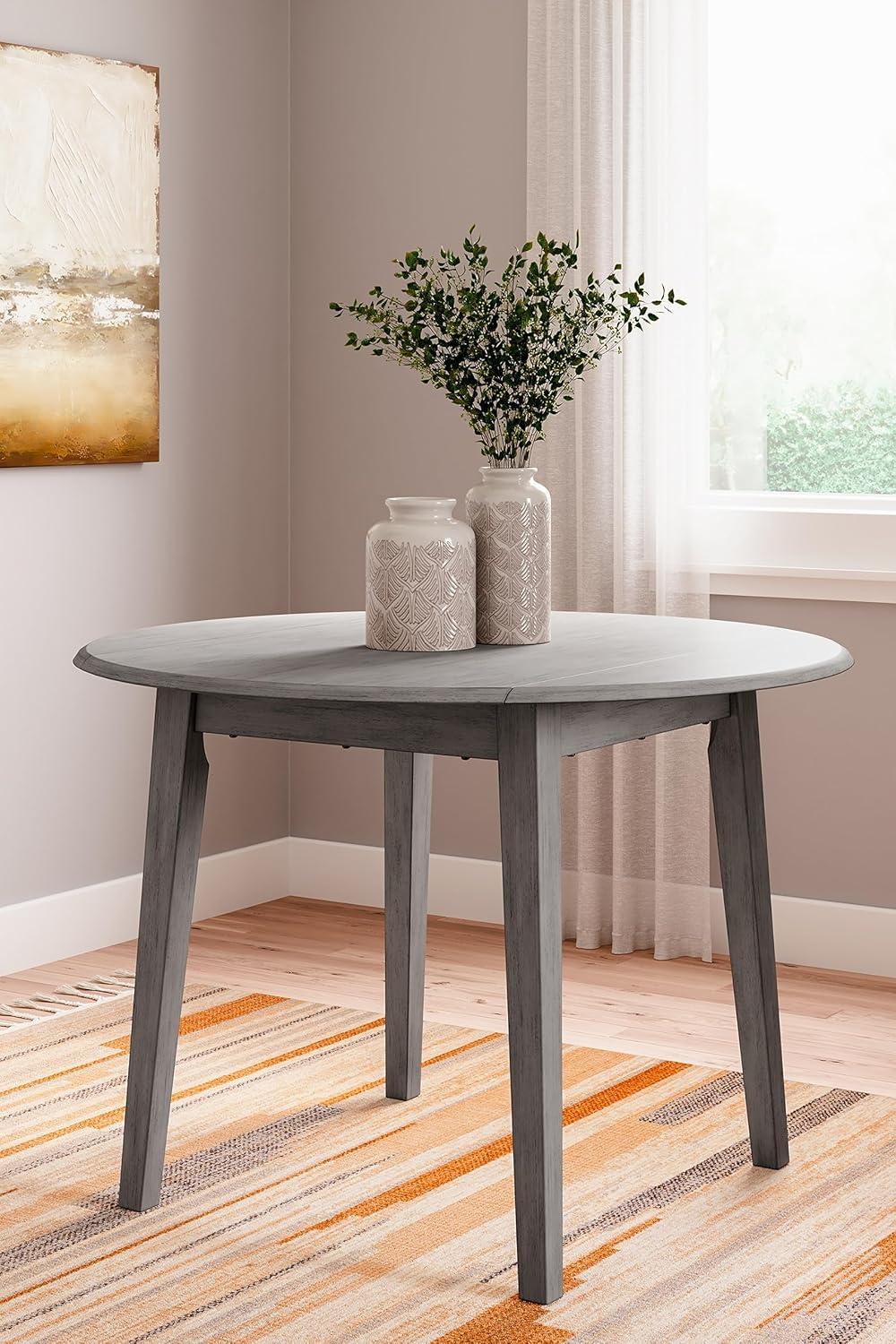 George Oliver Extendable Round Solid Wood Base Dining Table