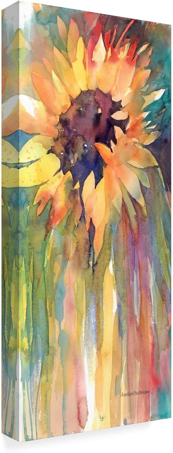 Annelein Beukenkamp 'Rays Of Sun' 14x32 Multicolor Canvas Art