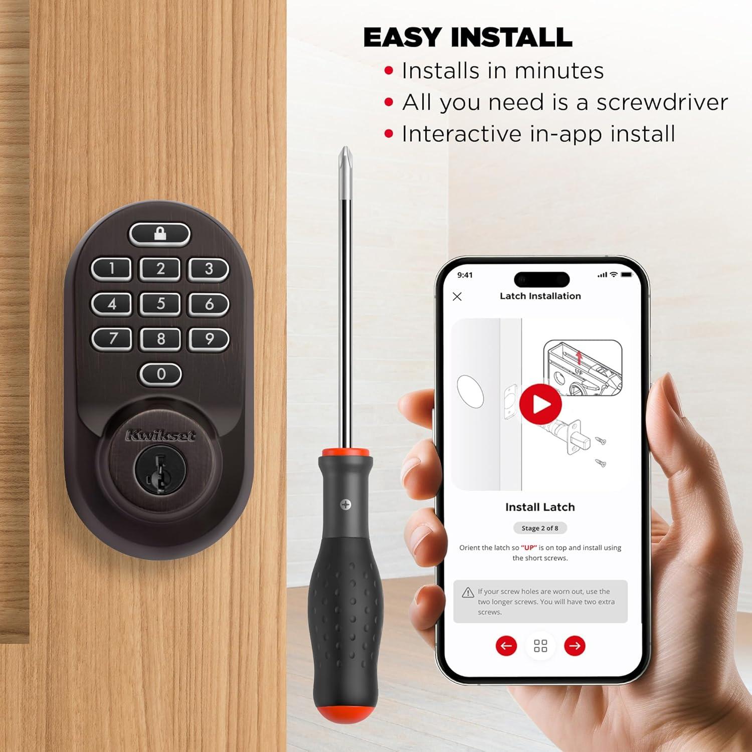 Halo Wi-Fi Smart Lock Keypad Single Cylinder Deadbolt with Smartkey Security