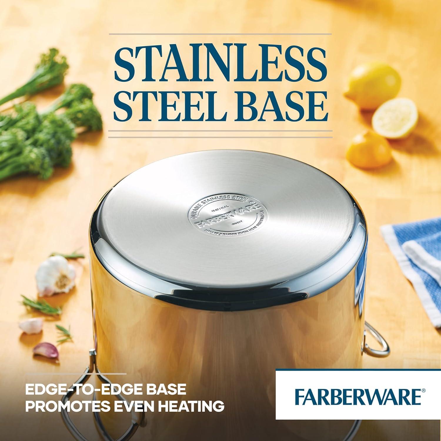 Farberware Classic 12-Quart Stainless Steel Stockpot with Lid