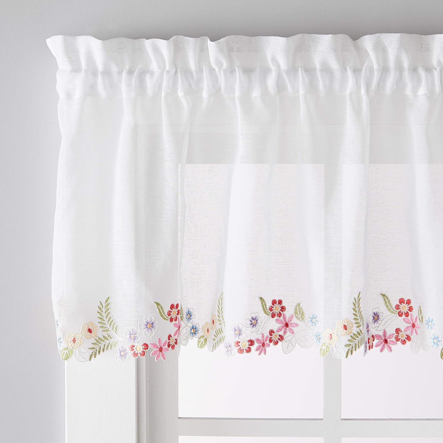 SKL Home Sweet Stems Valance,60x14,White