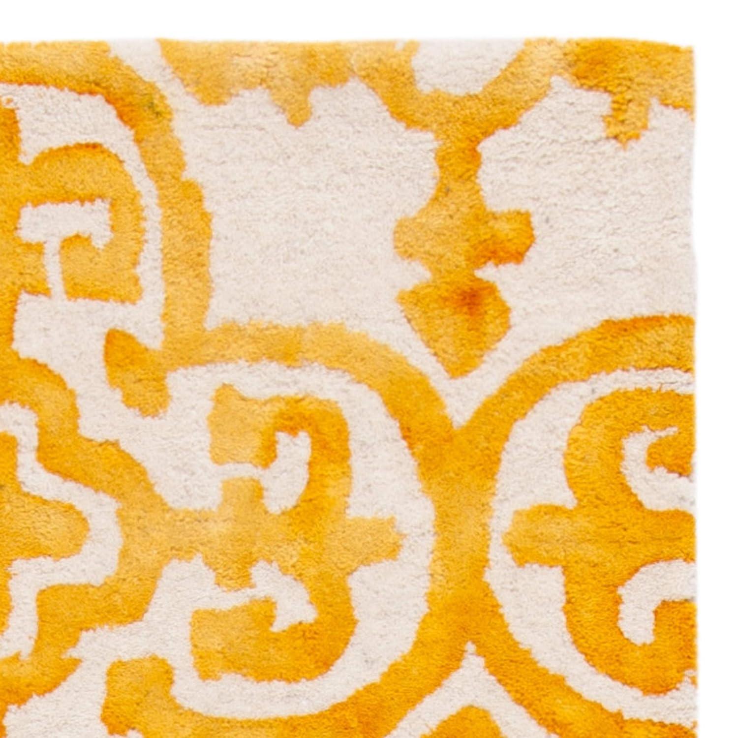 Dip Dye DDY711 Hand Tufted Indoor Accent Rug - Ivory/Gold - 3'x5' - Safavieh