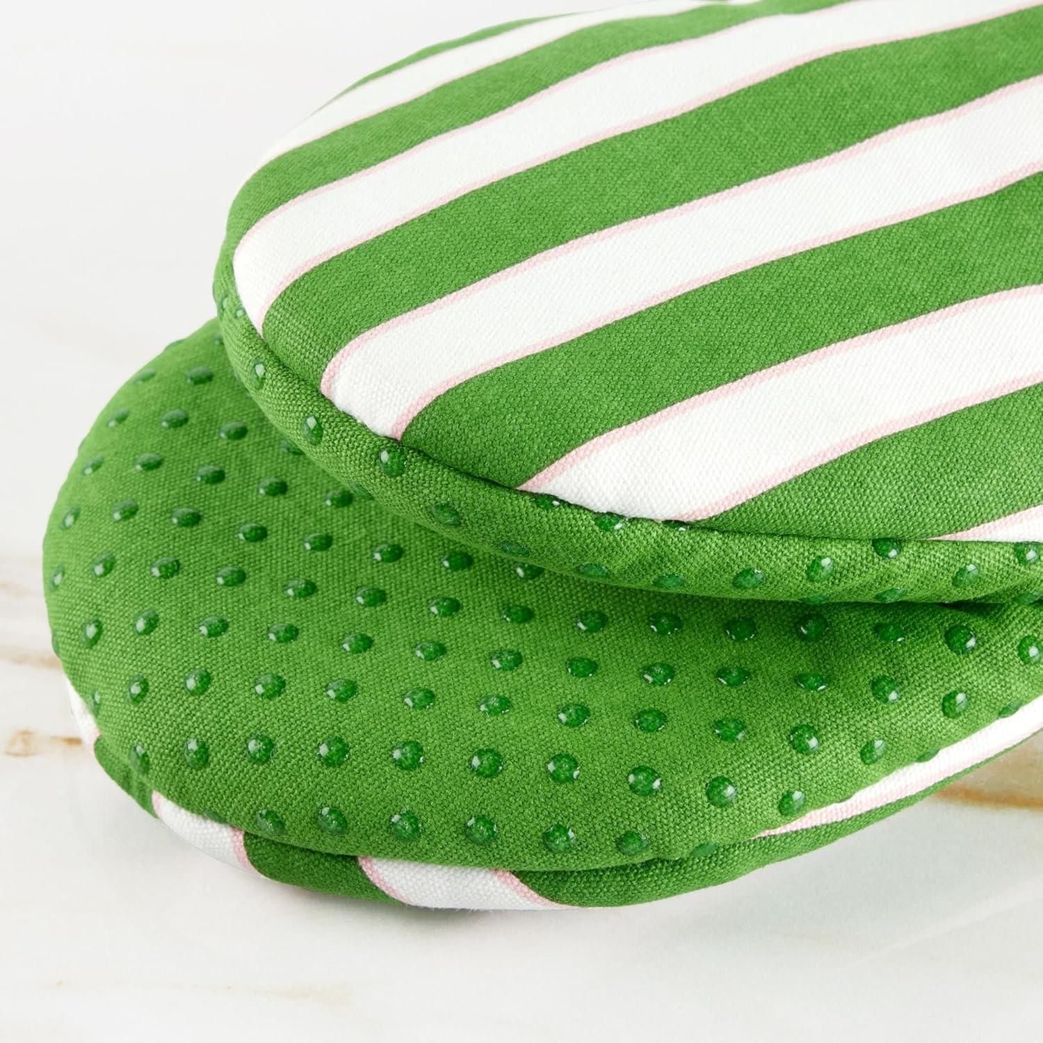 kate spade new york Kate Spade New York Loop And Dot Striped Cotton Oven Mitt Set (Set of 2)
