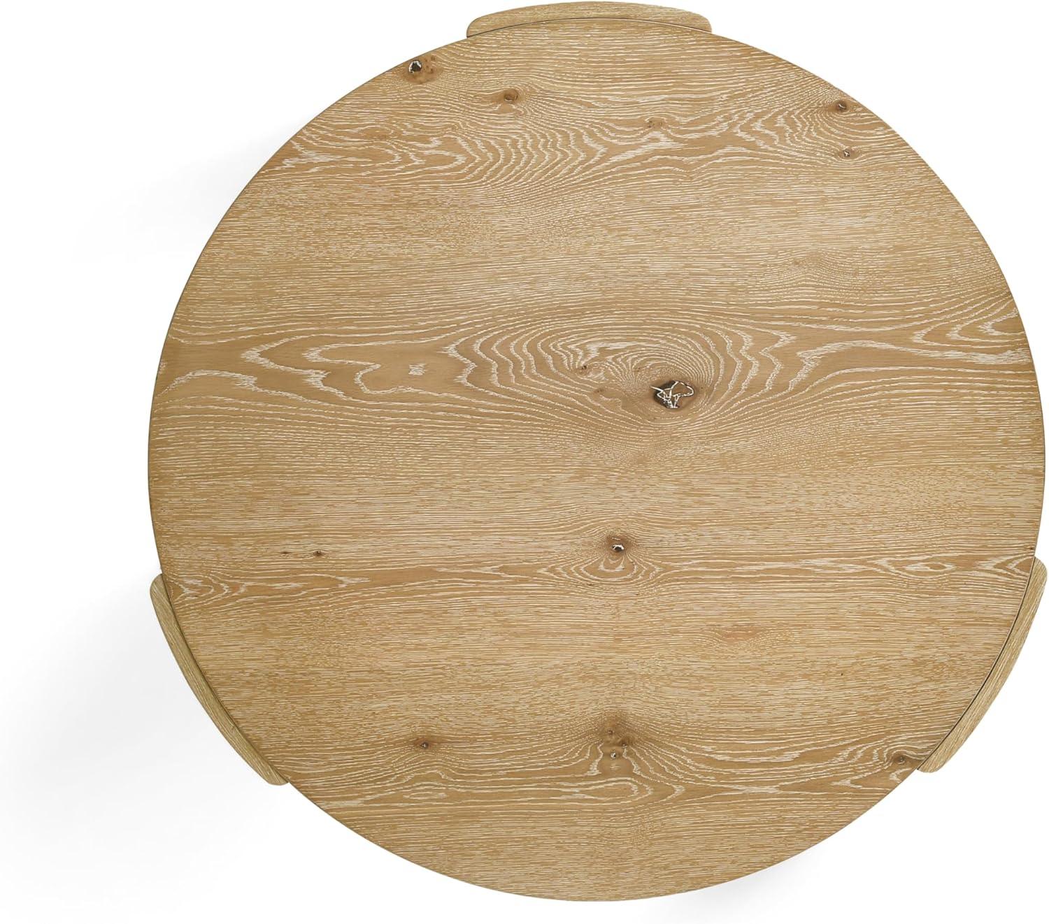 Furniture of America Honora Modern Wood 42-inch Oval Coffee Table with Plinth Base, Oak