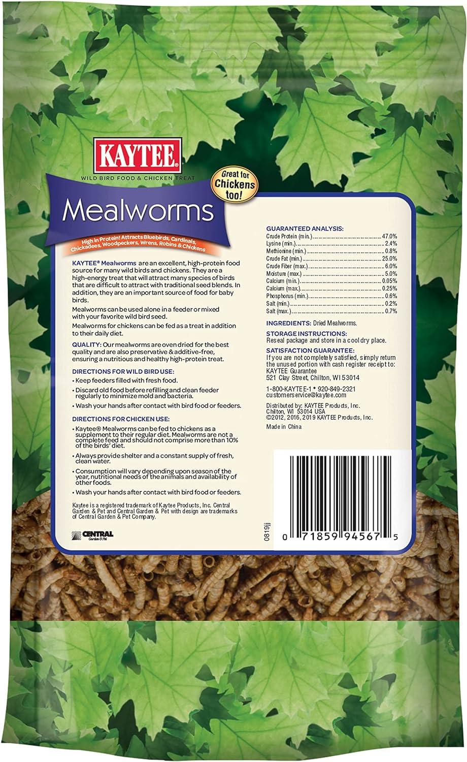 Kaytee Bluebird Dried Mealworm Mealworms 3.5 oz