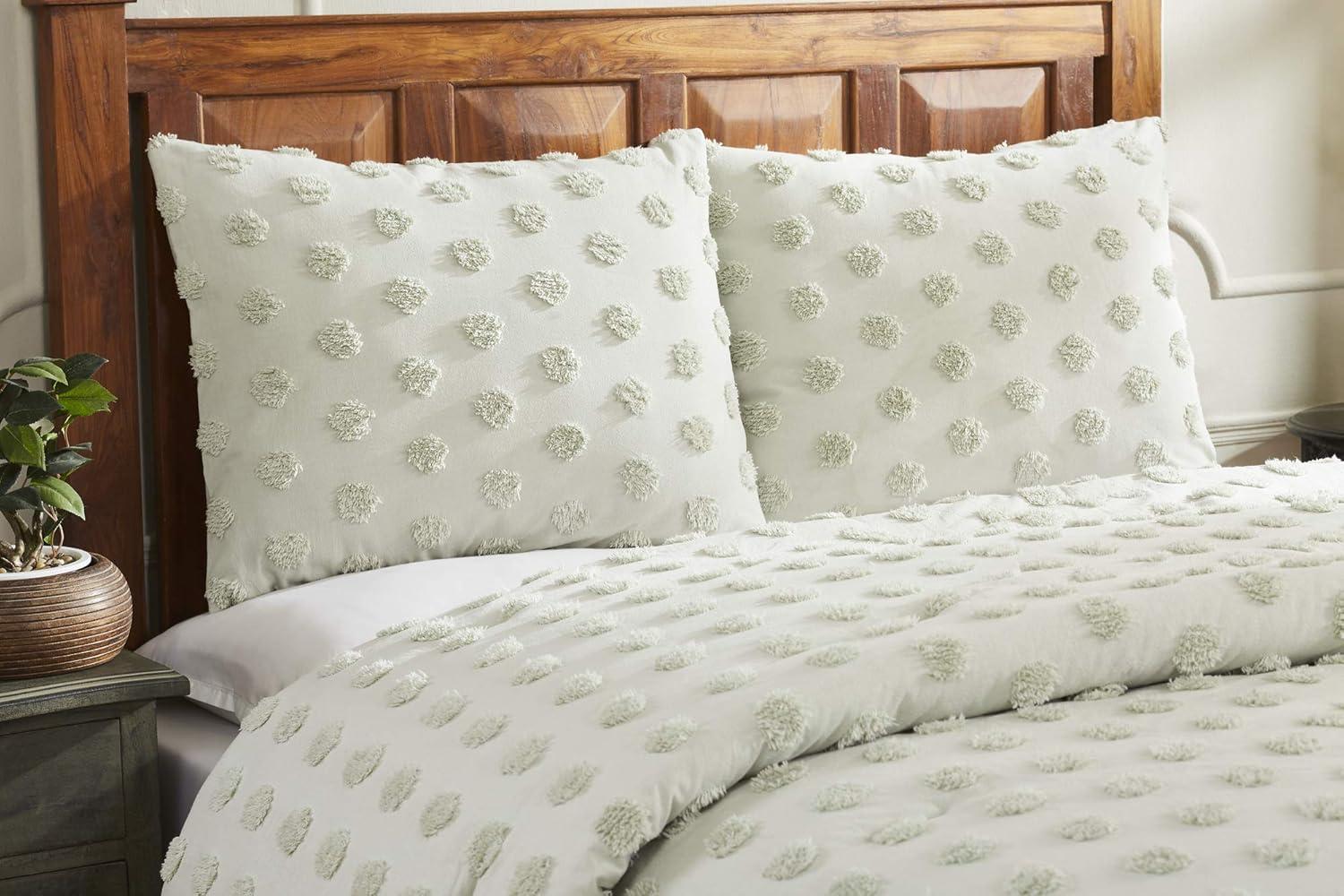 Better Trends Athenia Collection 100% Cotton King Comforter Set in Sage