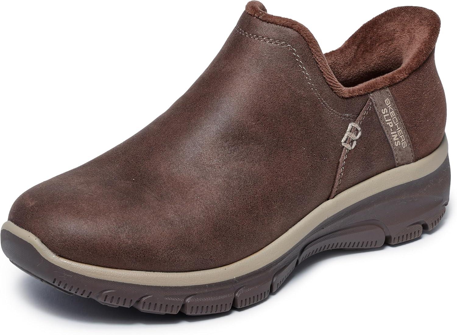 Chocolate Faux Leather Slip-On Clogs with Fur Lining