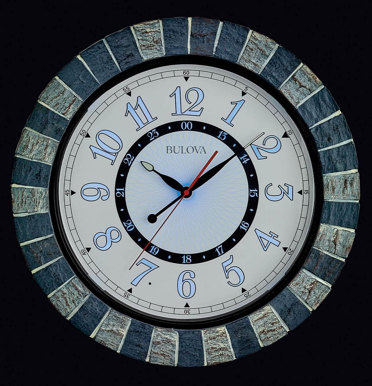 Bulova Clocks C3392 Outdoor, Garden Party lighted dial, patio accessory.