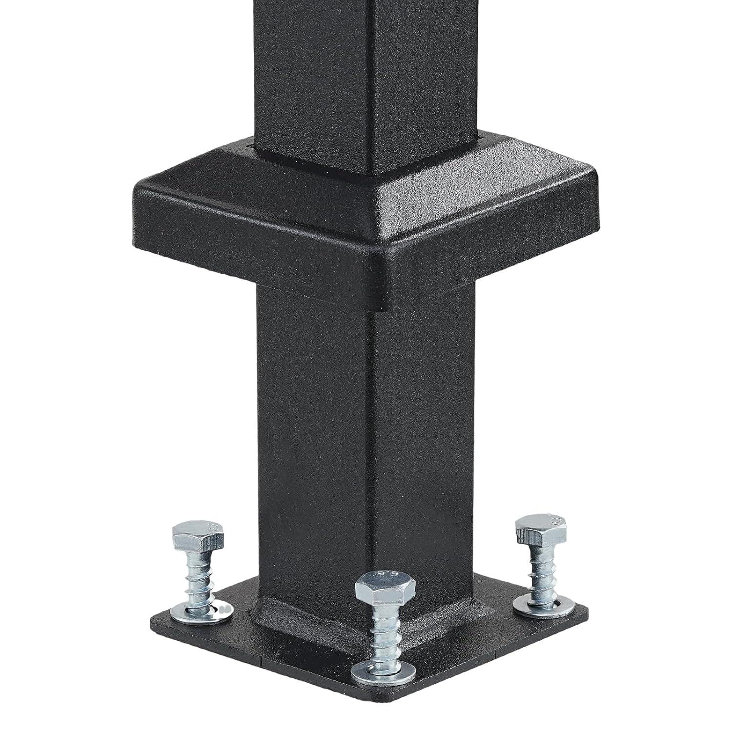VEVOR 4-5 Handrails for Outdoor for Seniors Porch Deck Black Square Tube Steel
