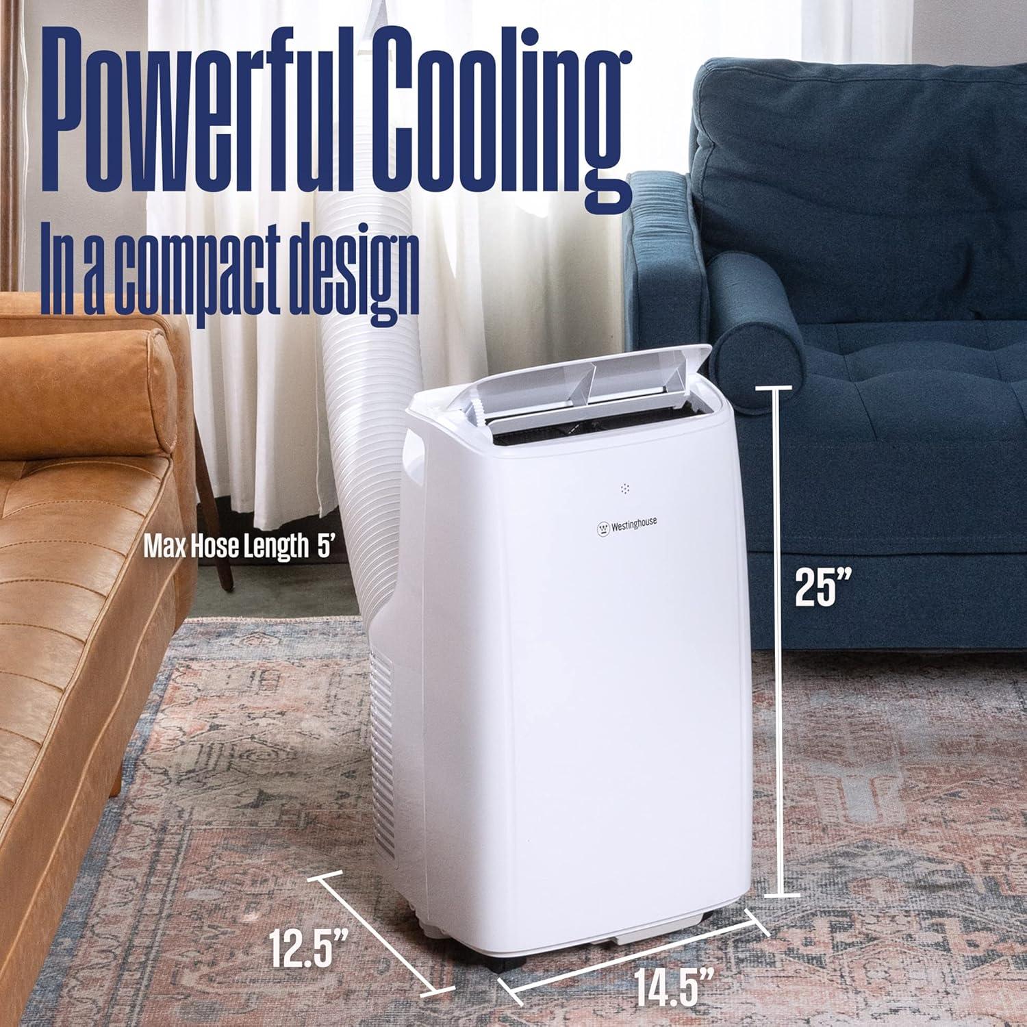 Westinghouse 8,000 BTU White Portable Air Conditioner with Remote