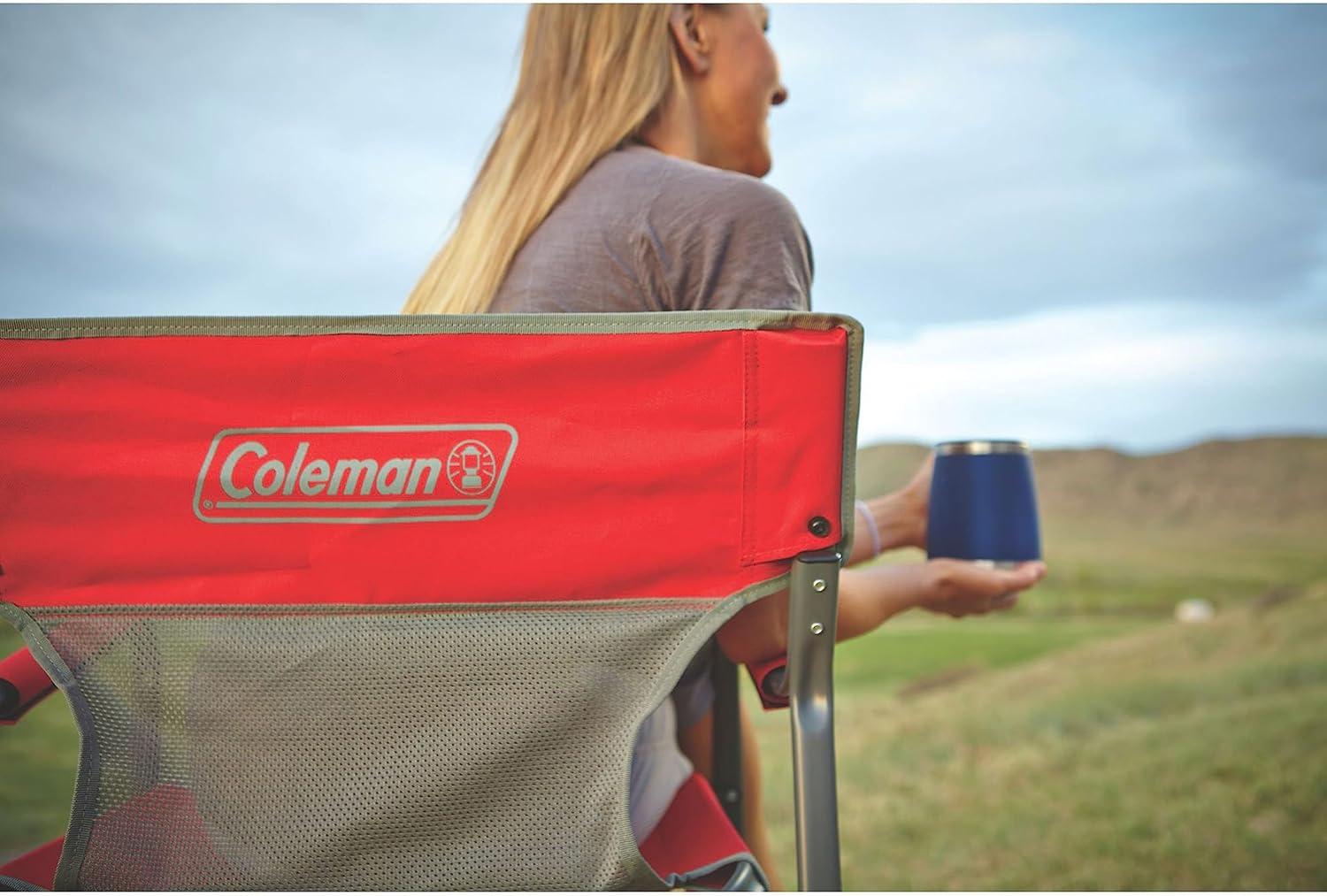 Coleman Outpost Breeze Folding Deck Chair - Red