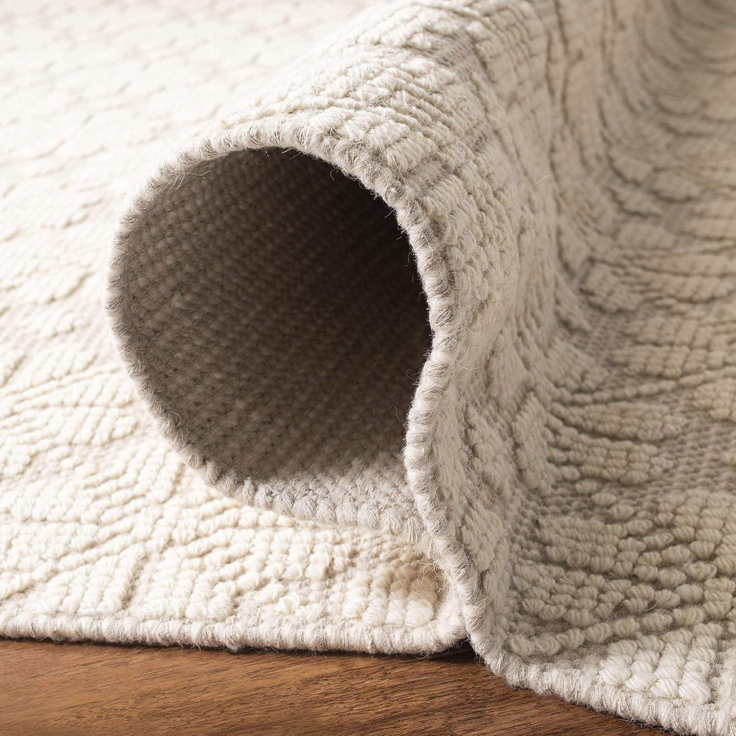 SAFAVIEH Vermont Orval Geometric Floral Wool Area Rug, Ivory, 2'3" x 4'