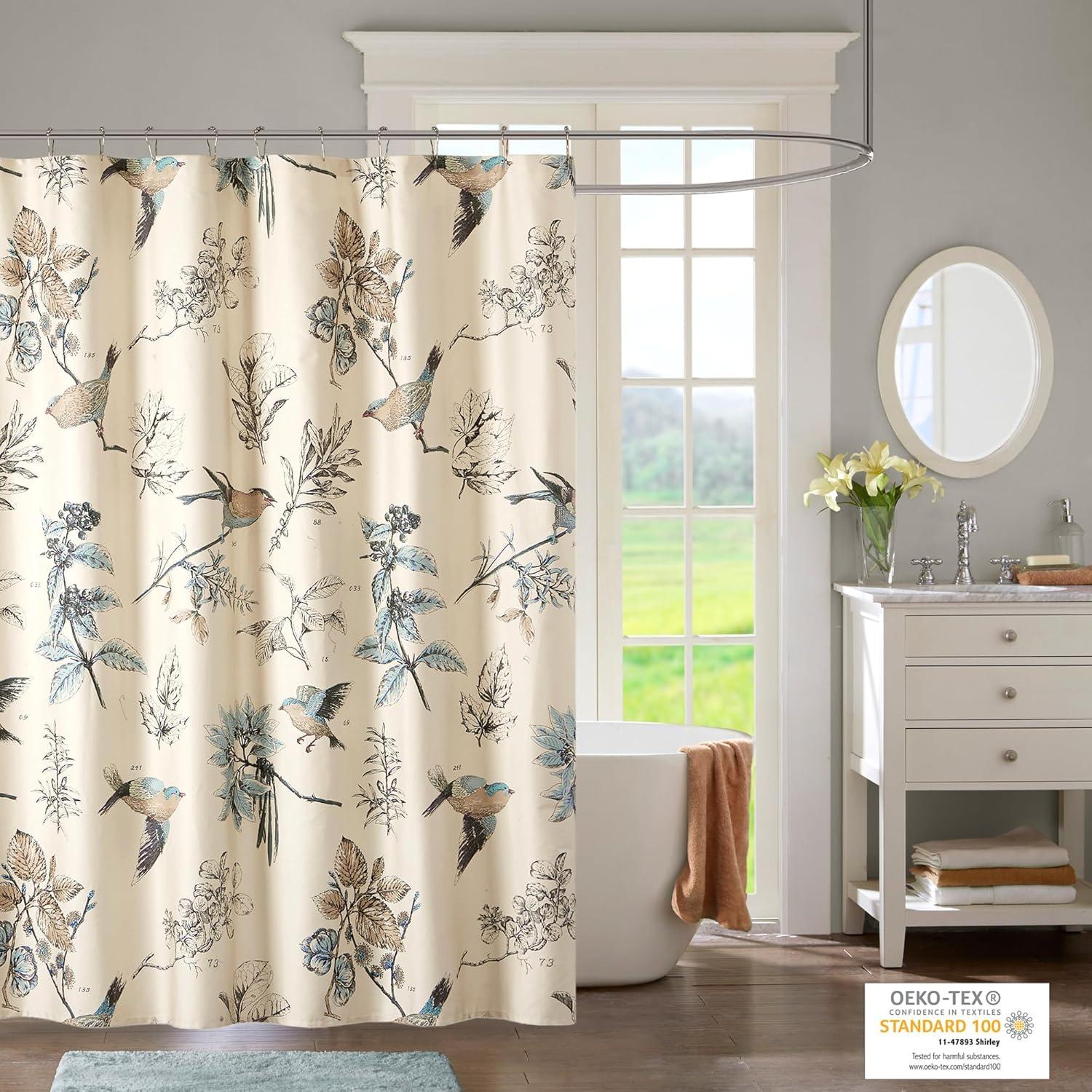 Quincy 100% Cotton Single Shower Curtain