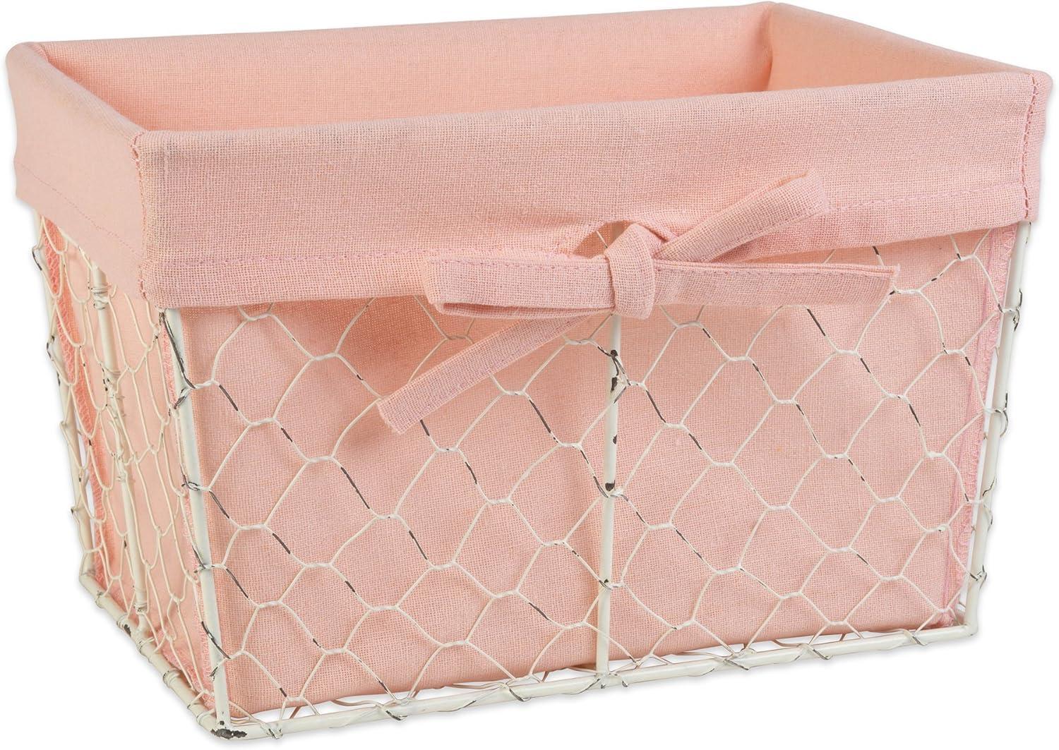 DII Chicken Wire Storage Baskets with Liner, Set of 3, Rustic Natural, Assorted Sizes