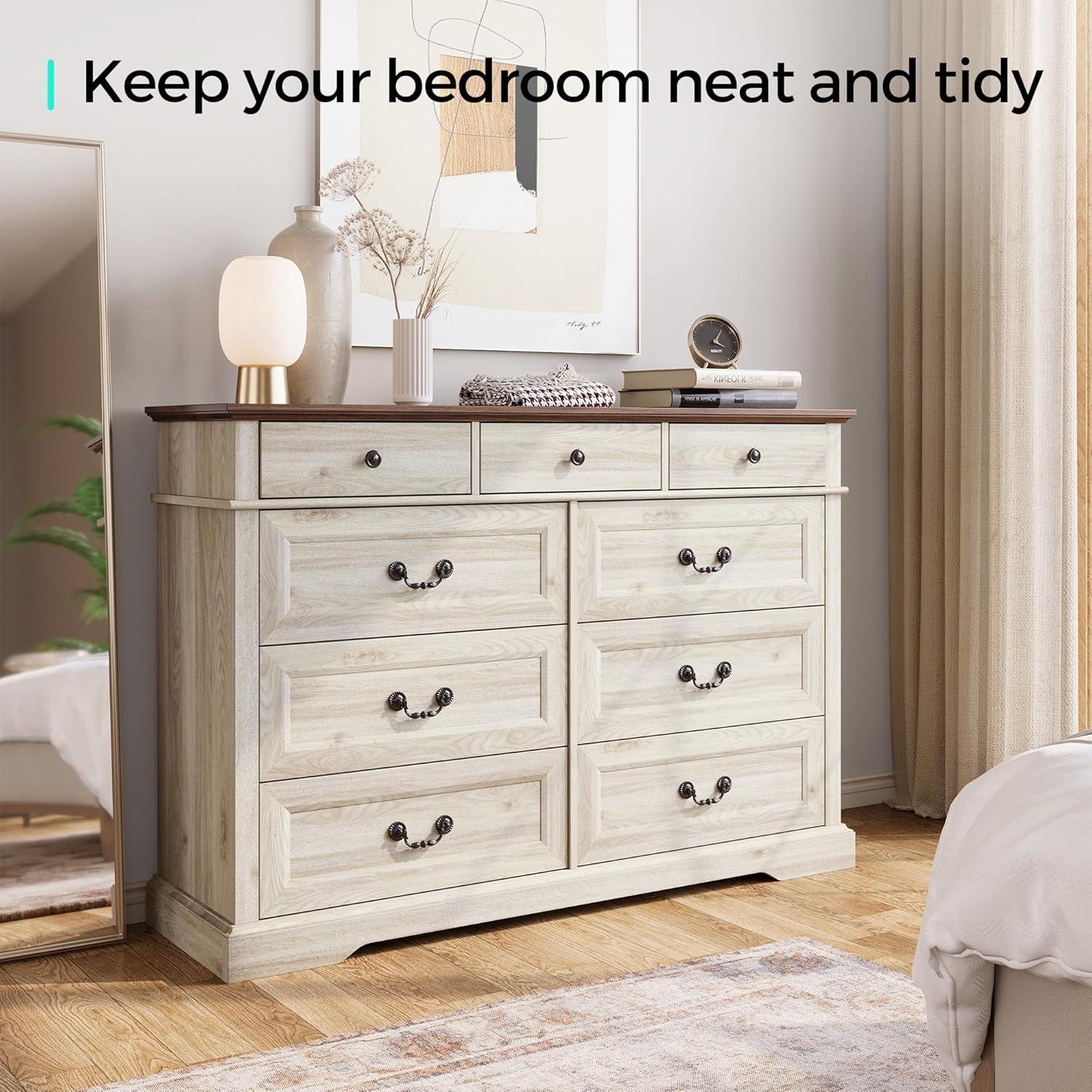 August Grove® Dugazon Wood Bedroom Dresser Farmhouse Drawer Chest