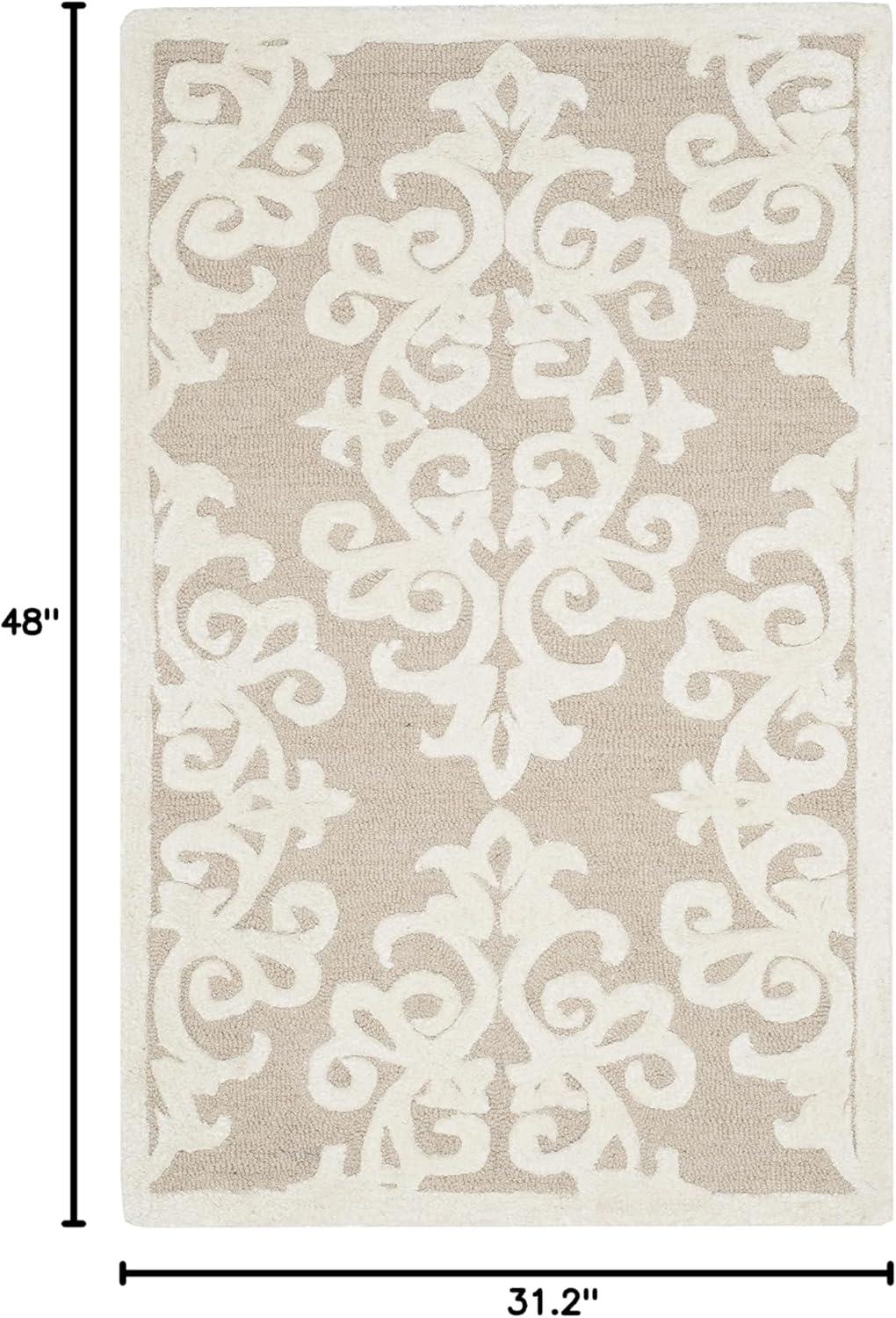 Bella BEL127 Hand Tufted Accent Rug - Sand/Ivory - 2'6"x4' - Safavieh.