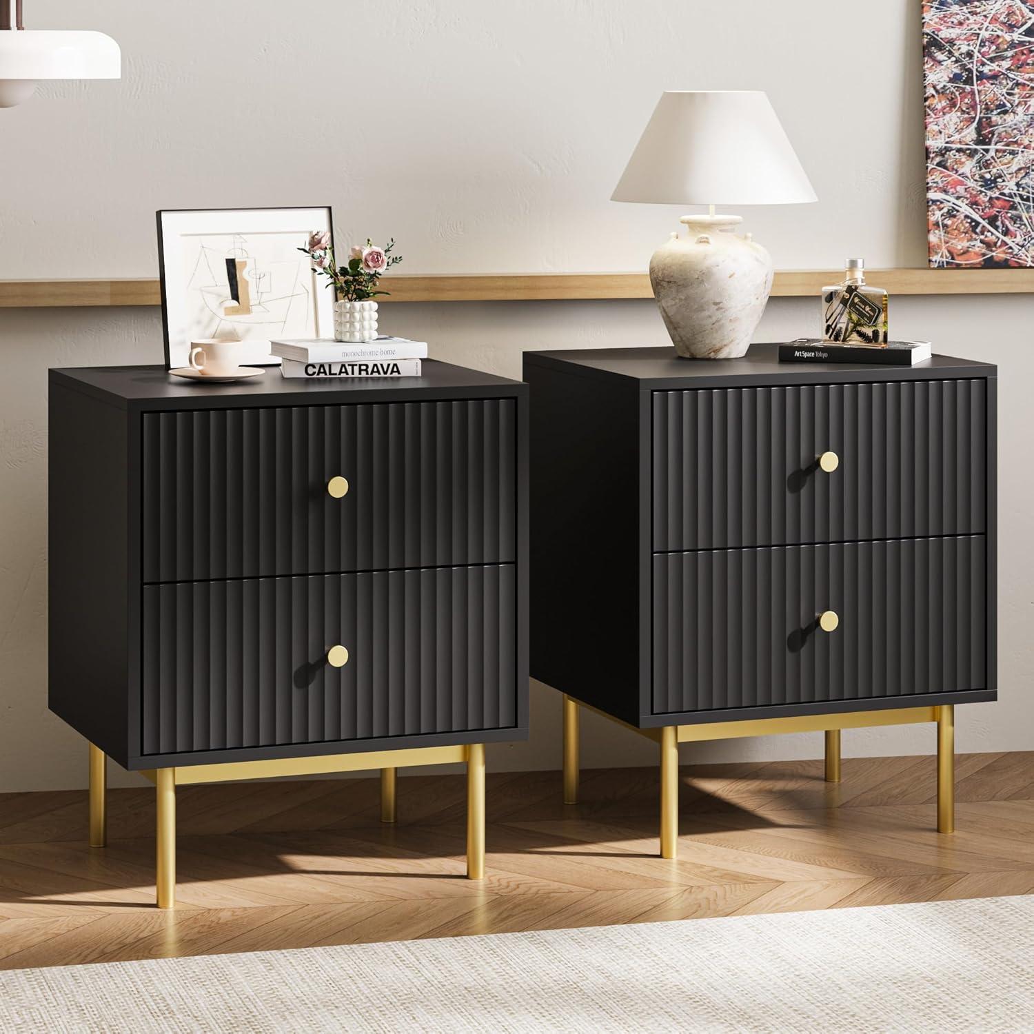 Nightstand With 2 Drawers (Set of 2)
