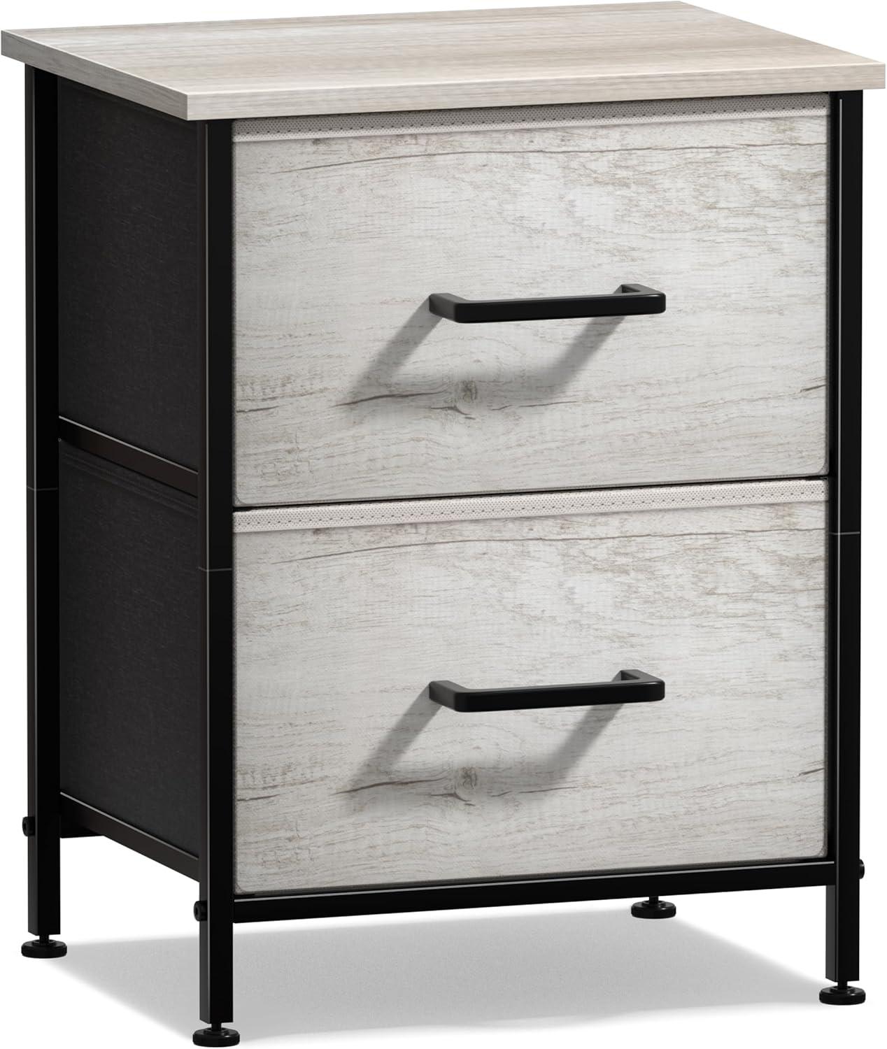 Sorbus Dresser with 2 Faux Wood Drawers and Steel Frame - Storage Unit Organizer Chest For Clothes