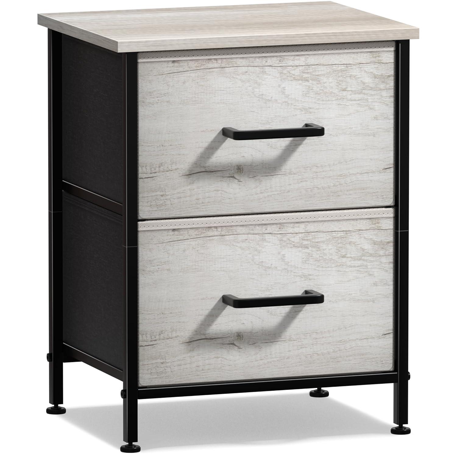 Sorbus Sorbus Nightstand with 2 Drawers in Rustic