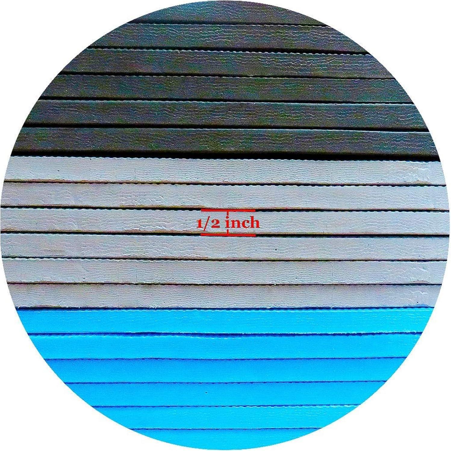 BalanceFrom Fitness 48 Square Foot Interlocking Extra Thick 1/2 Inch High Density Slip Resistant Exercise Mat Tiles with 12 24 x 24 Inch Pieces, Blue