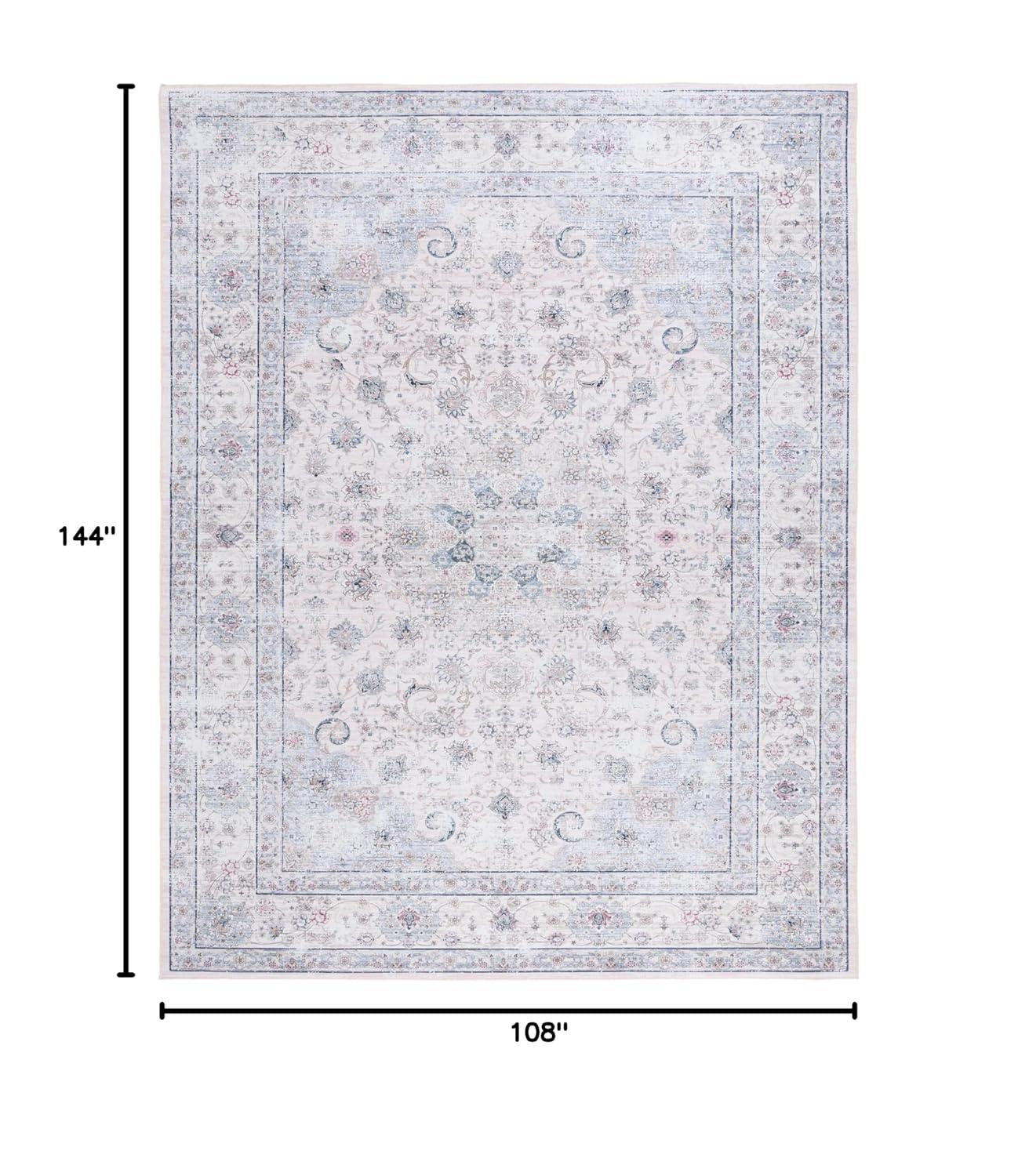 Tucson TSN165 Power Loomed Machine Washable Area Rug - Beige/Green - 8'9"x11'9" - Safavieh.